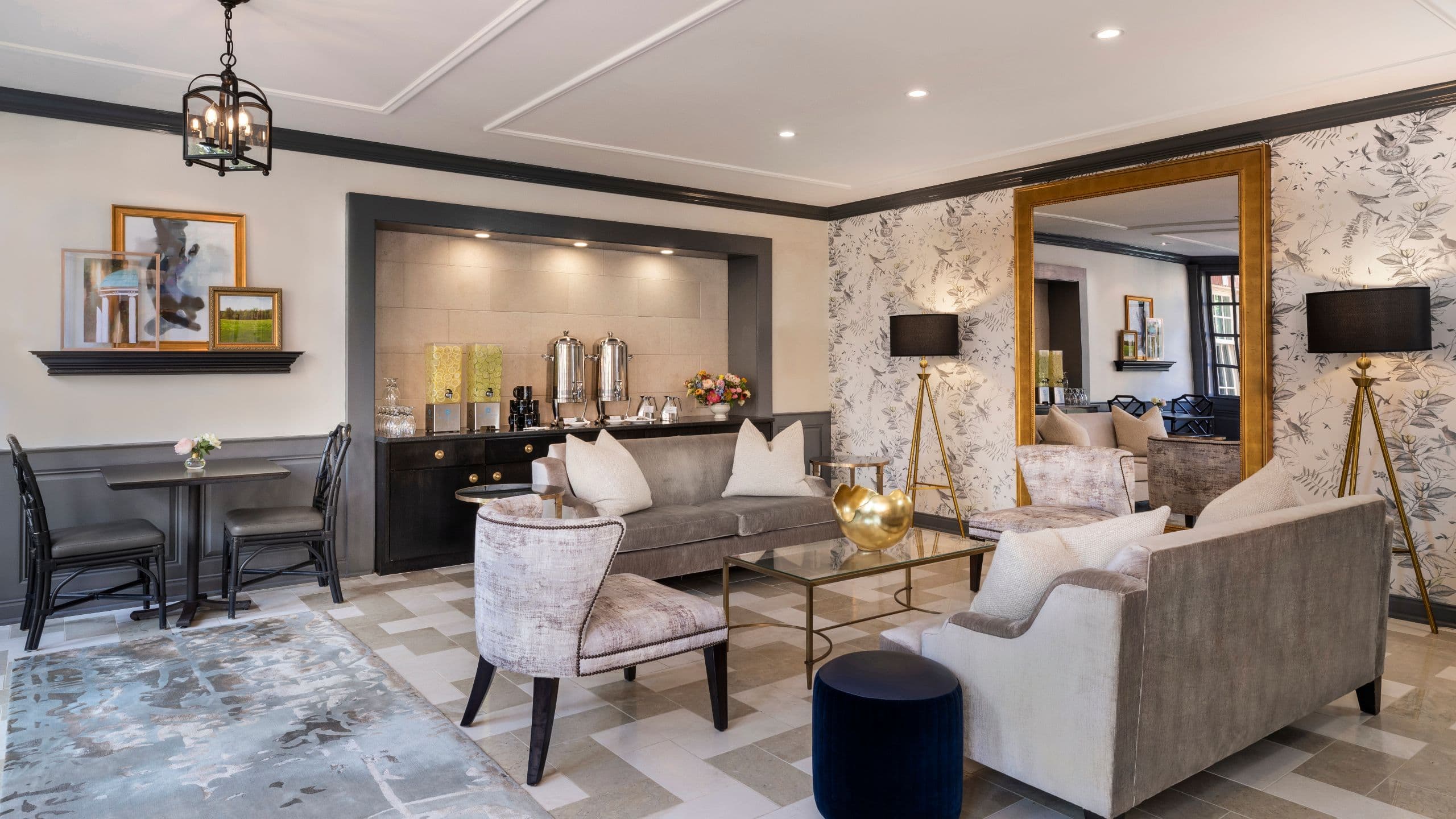 1 of 2 The Carolina Inn Sunroom Seating Area