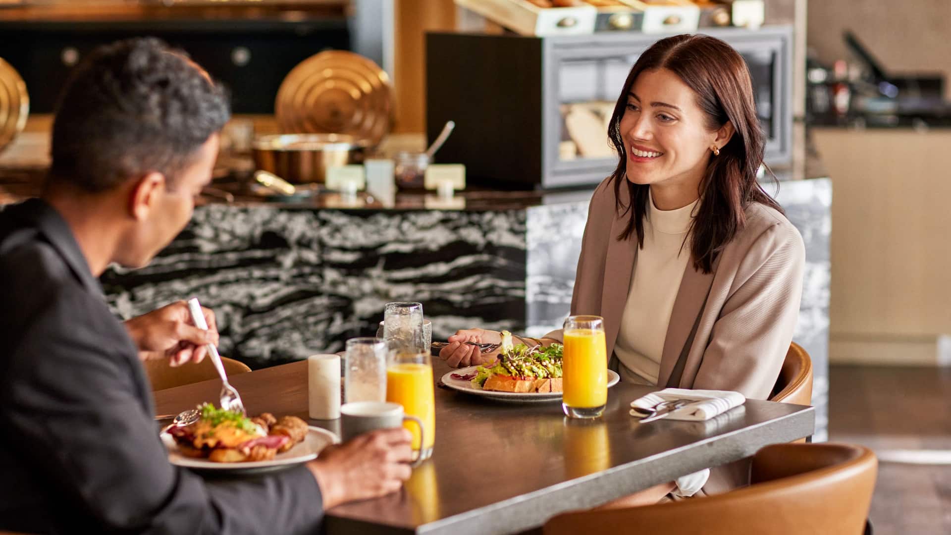 Hyatt Regency Salt Lake City Salt Republic Breakfast Couple