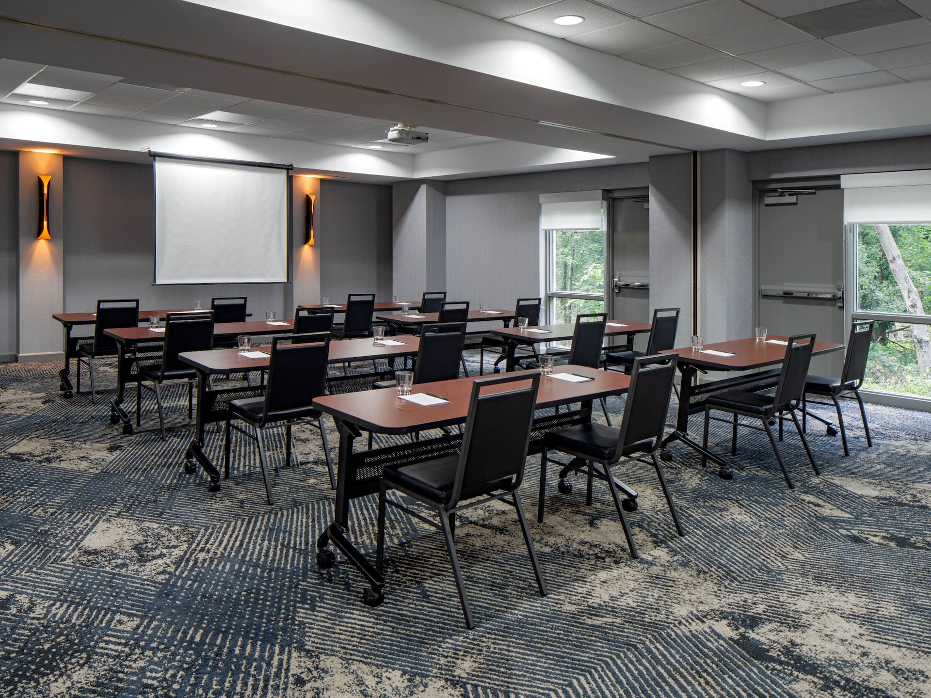Hyatt Place Classroom Angled with Screen