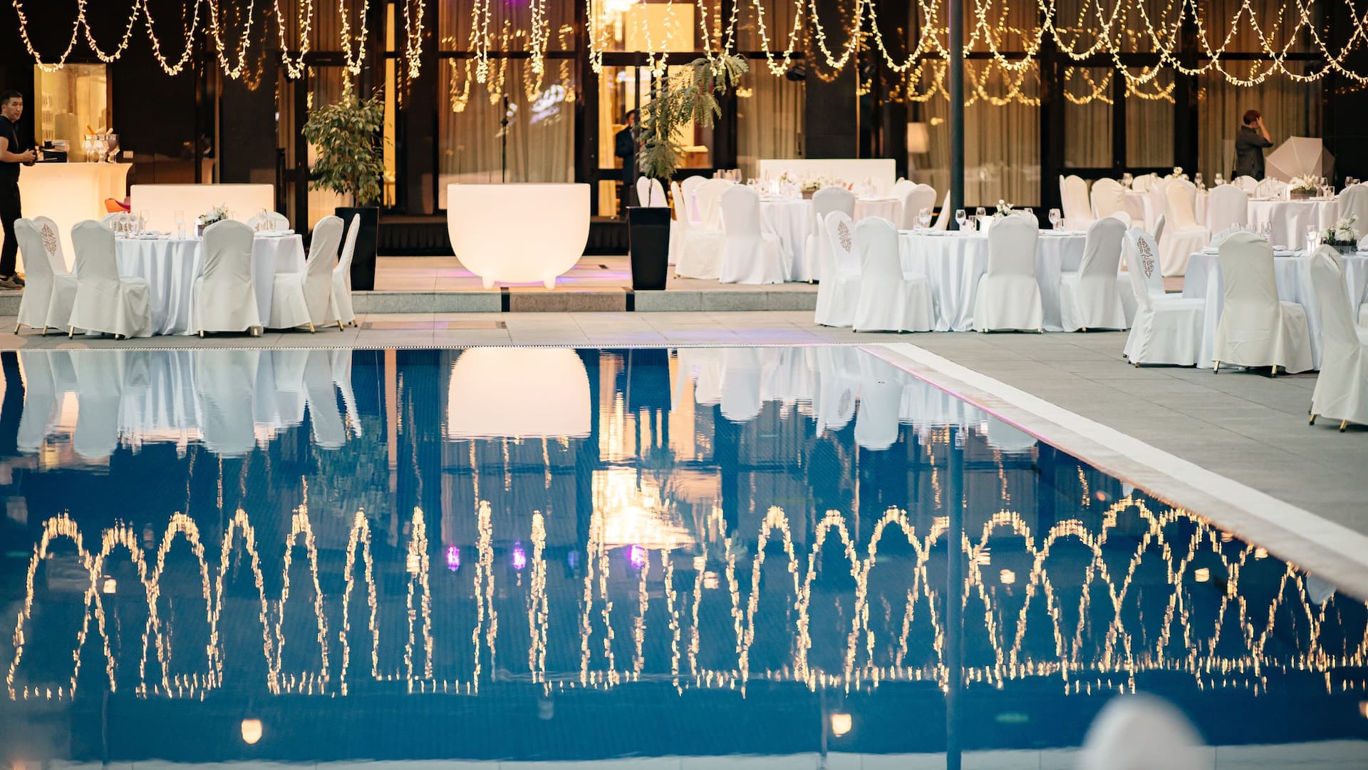 Hyatt Regency Bishkek Wedding Pool Tables
