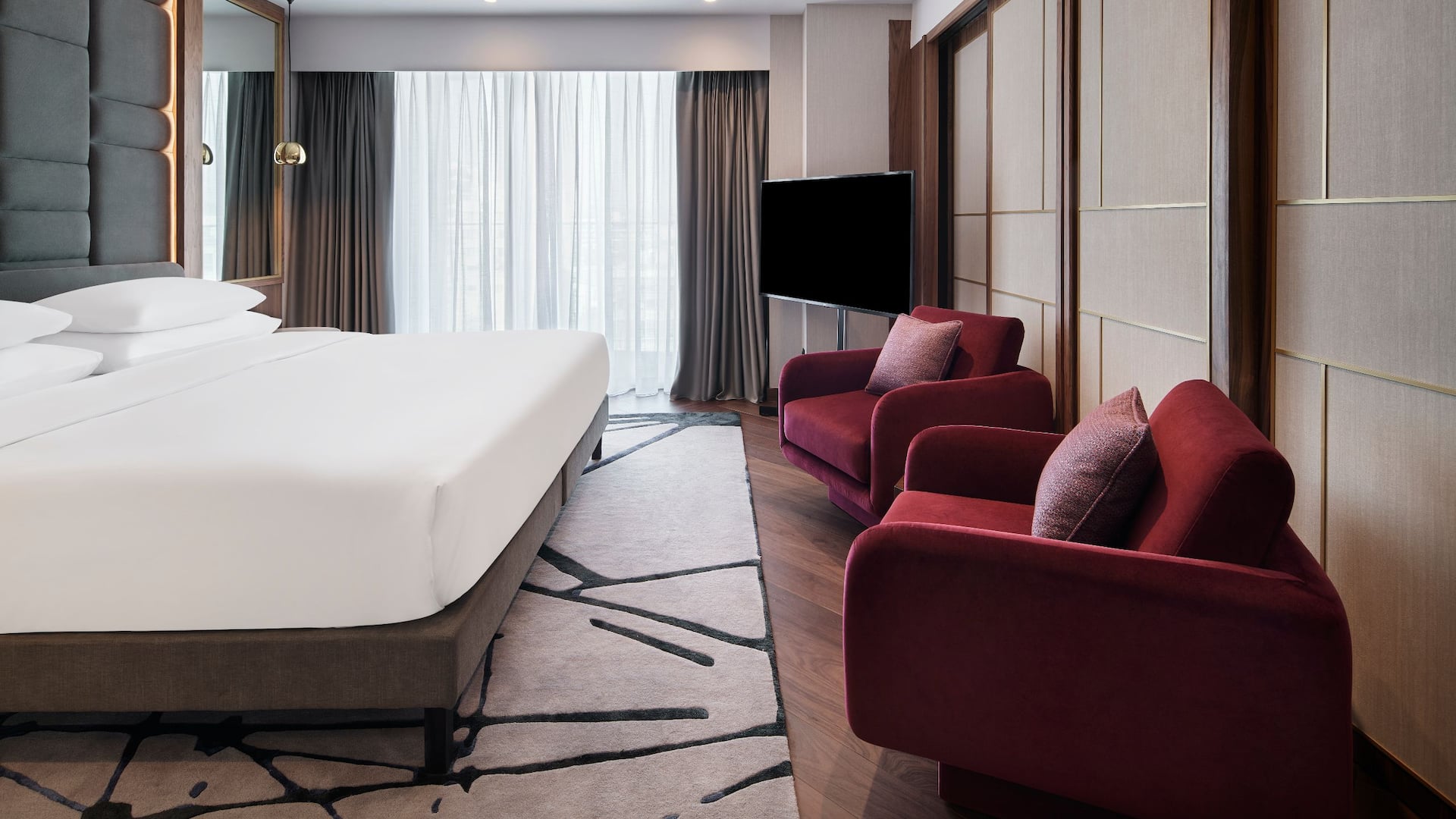 2 of 5 Grand Hyatt Athens Two Level Suite Bedroom