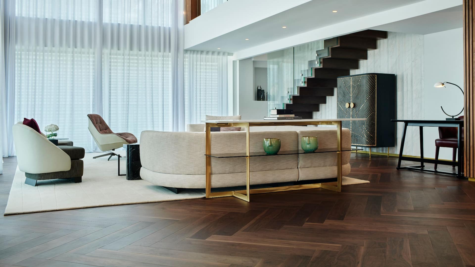 3 of 5 Grand Hyatt Athens Two Level Living Area Seating