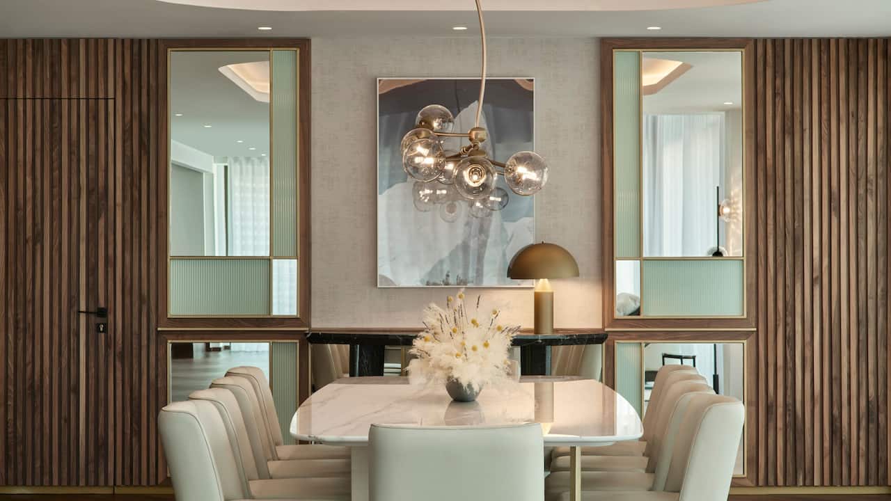 Two Level Living Area Dining Table