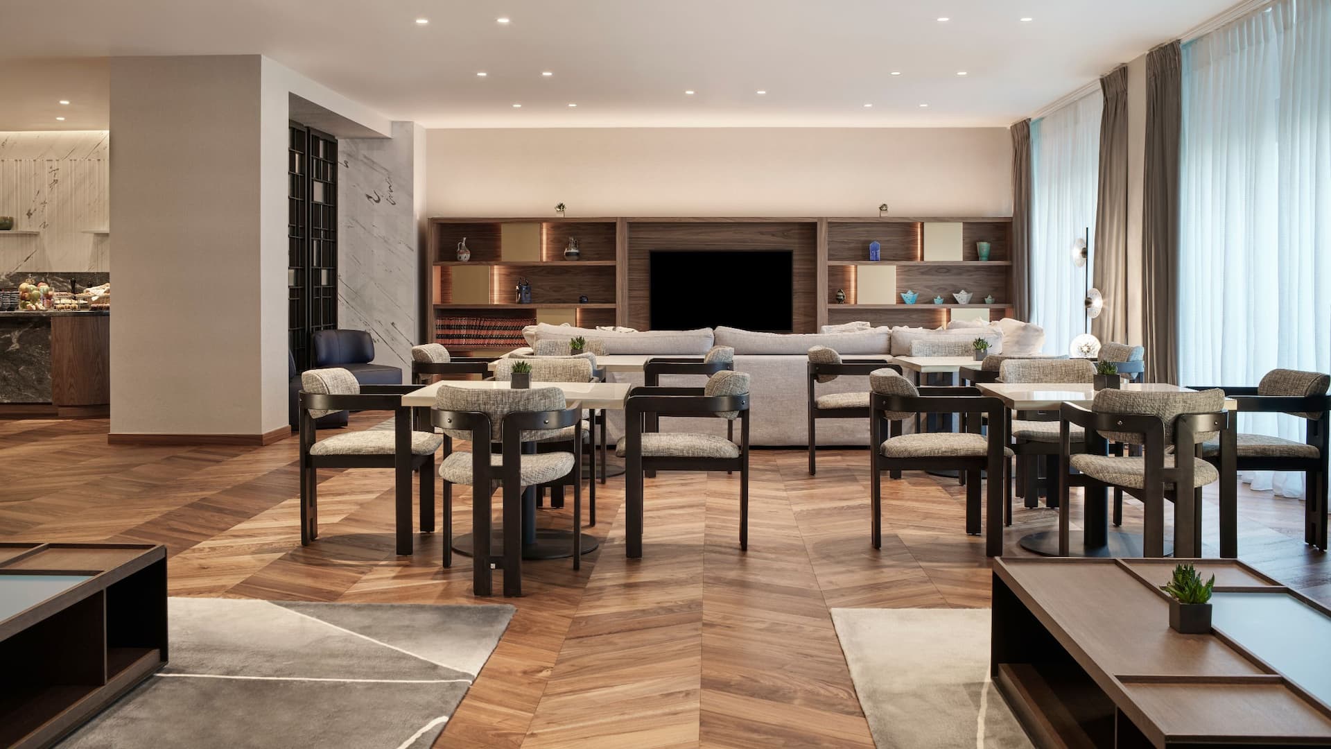 Grand Hyatt Athens Grand Club Lounge Dining Area
