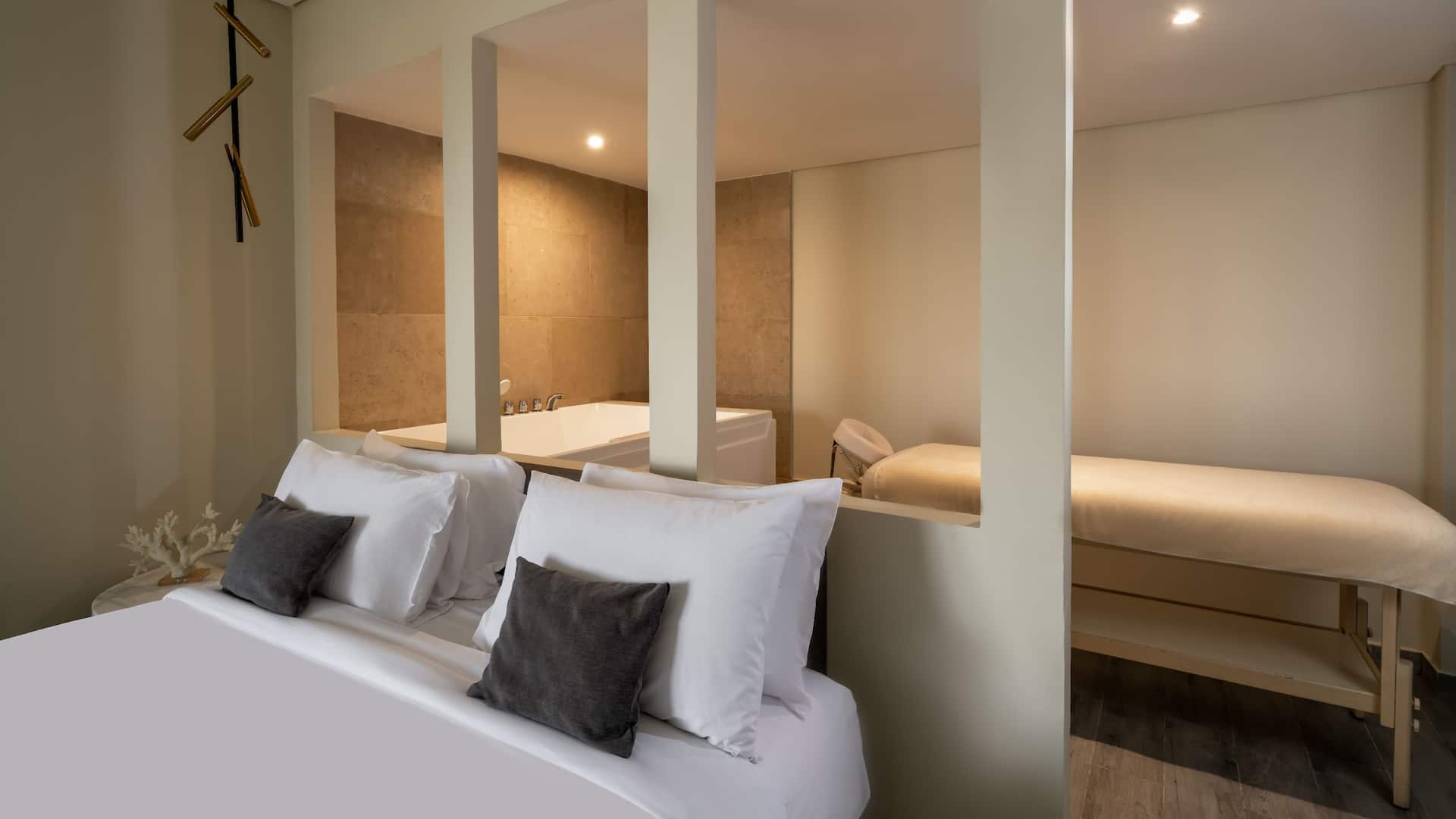 6 of 8 Hyatt Regency Cairo West King Bed Spa Room Hot Tub Massage Table