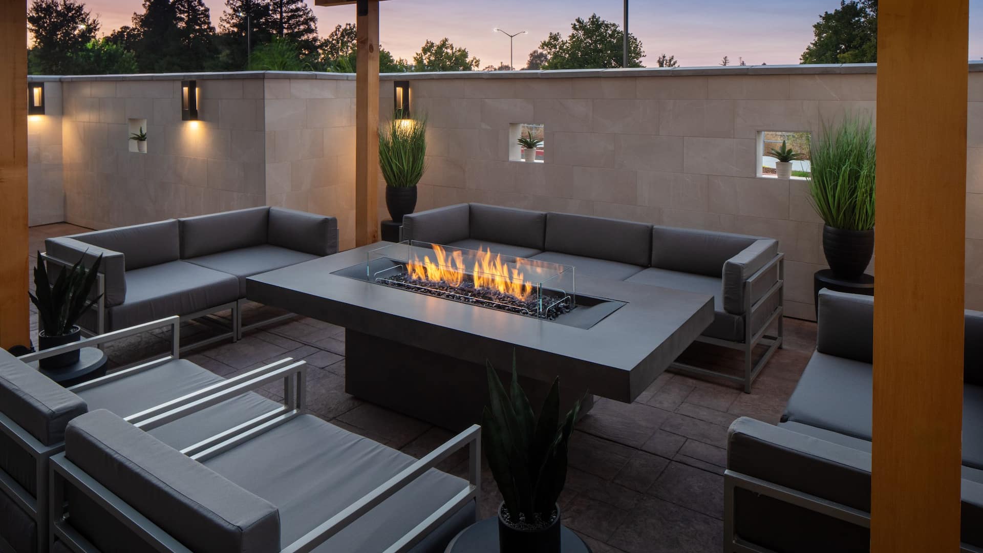 Hyatt House Vacaville Patio With Fire Pit