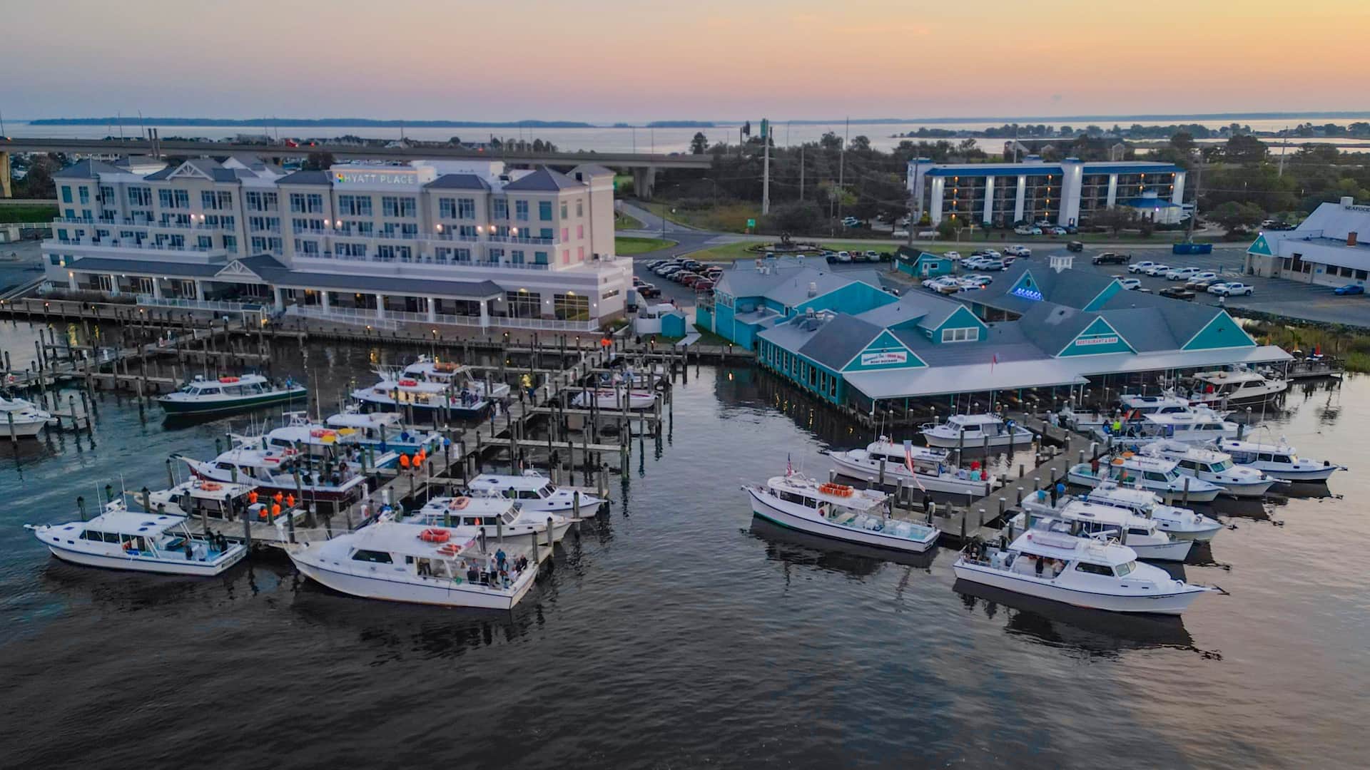 Hyatt Place Kent Narrows & Marina Marina Docks Aerial