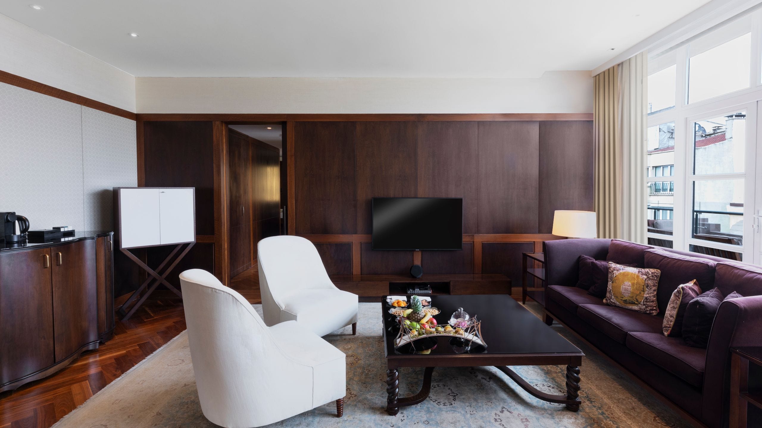 Park Hyatt Istanbul - Macka Palas Executive Suite Living Room Amenities Tv