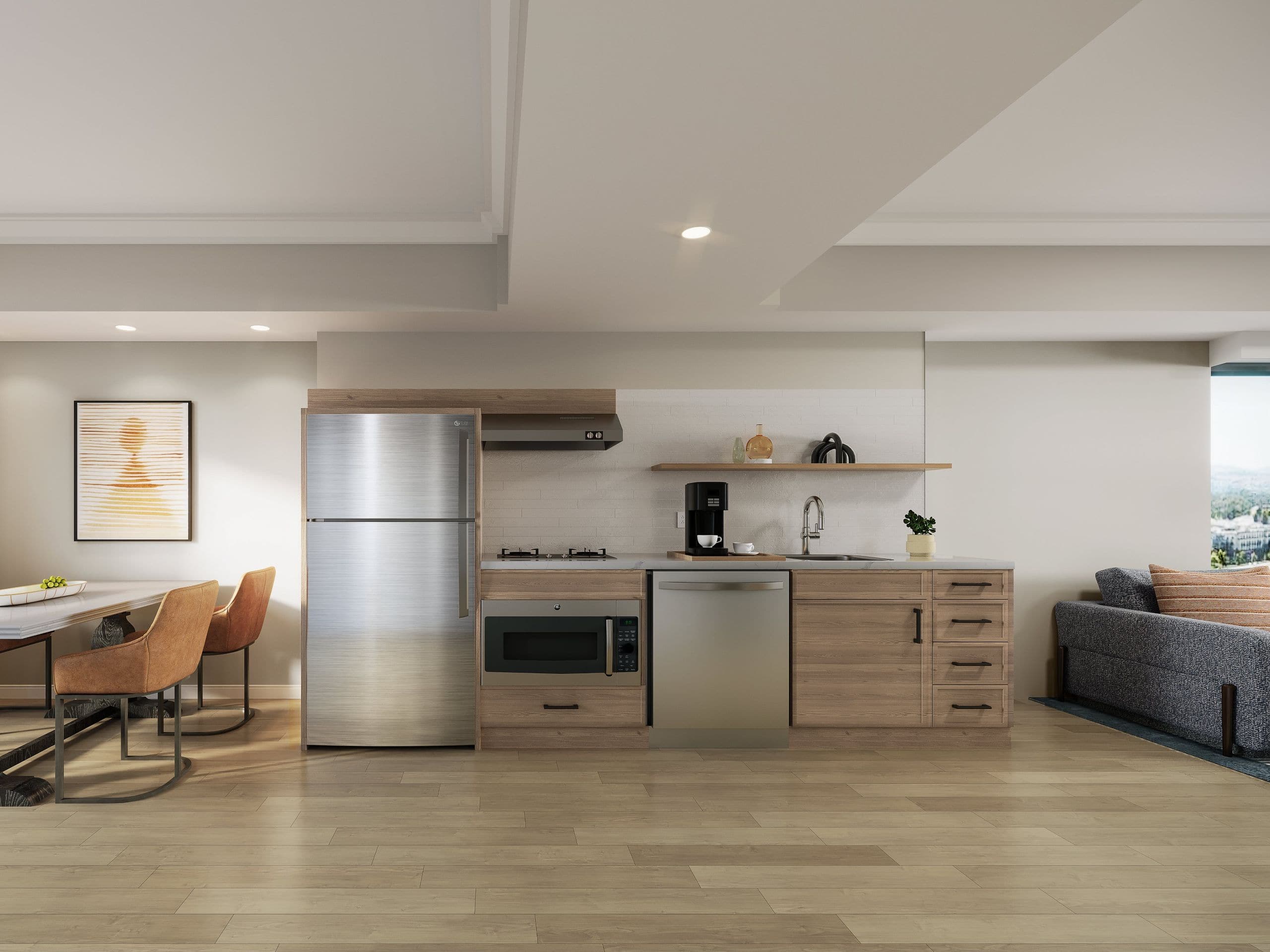 Hyatt Regency Irvine Extended Stay Suite Kitchen