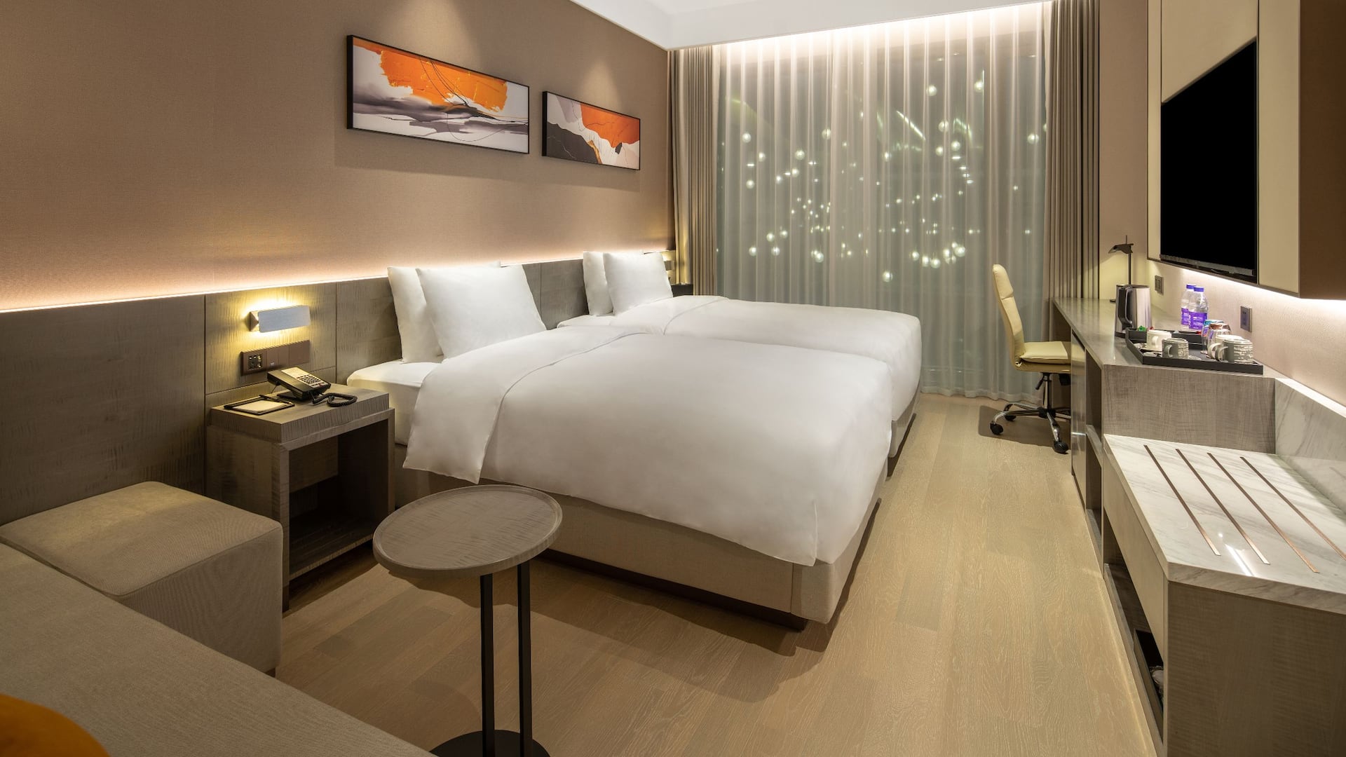 Hyatt Place Linyi People's Square Two Twin Beds Bedroom