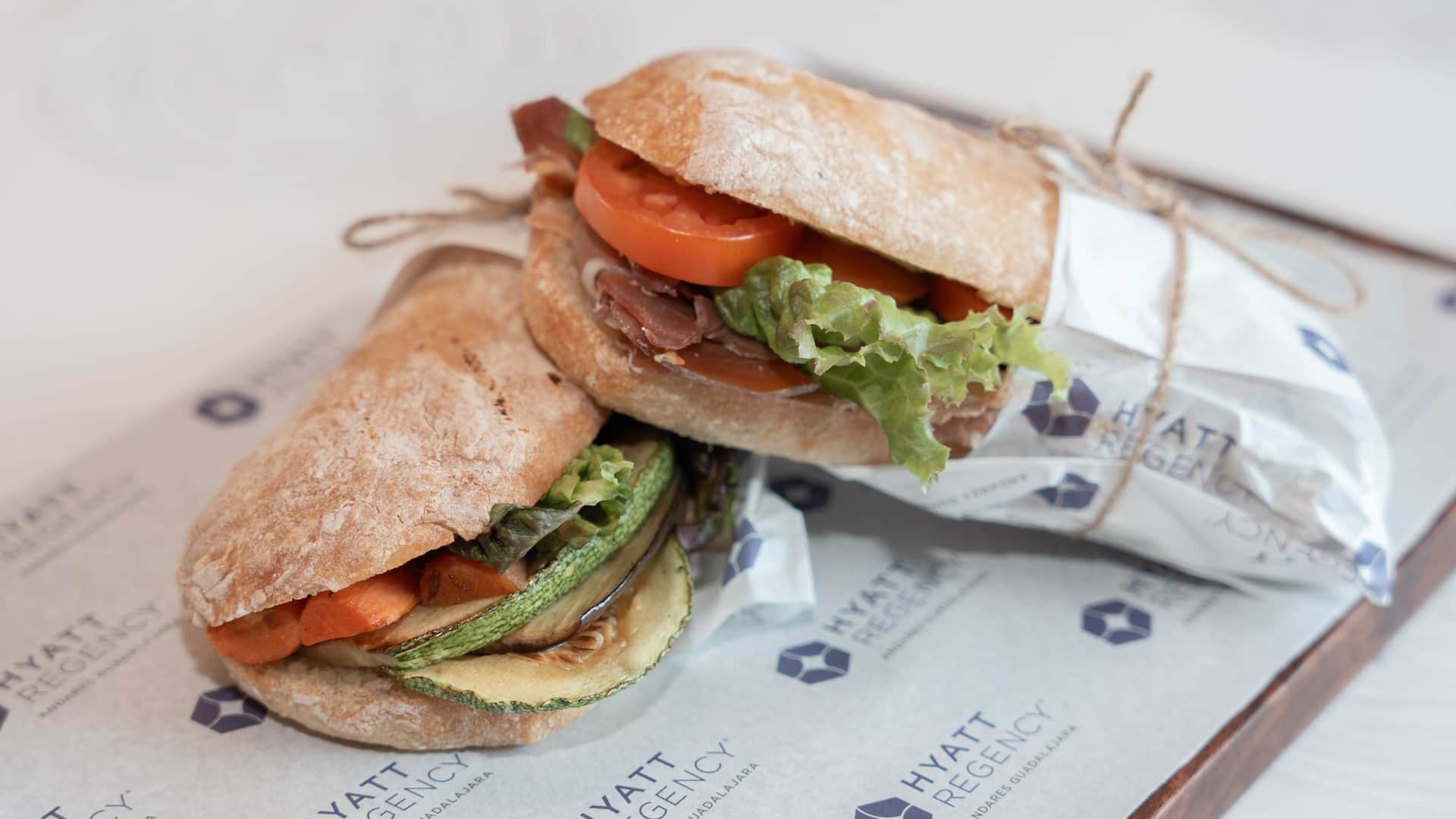 Hyatt Regency Andares Guadalajara Banquets Roasted Vegetable Baguette