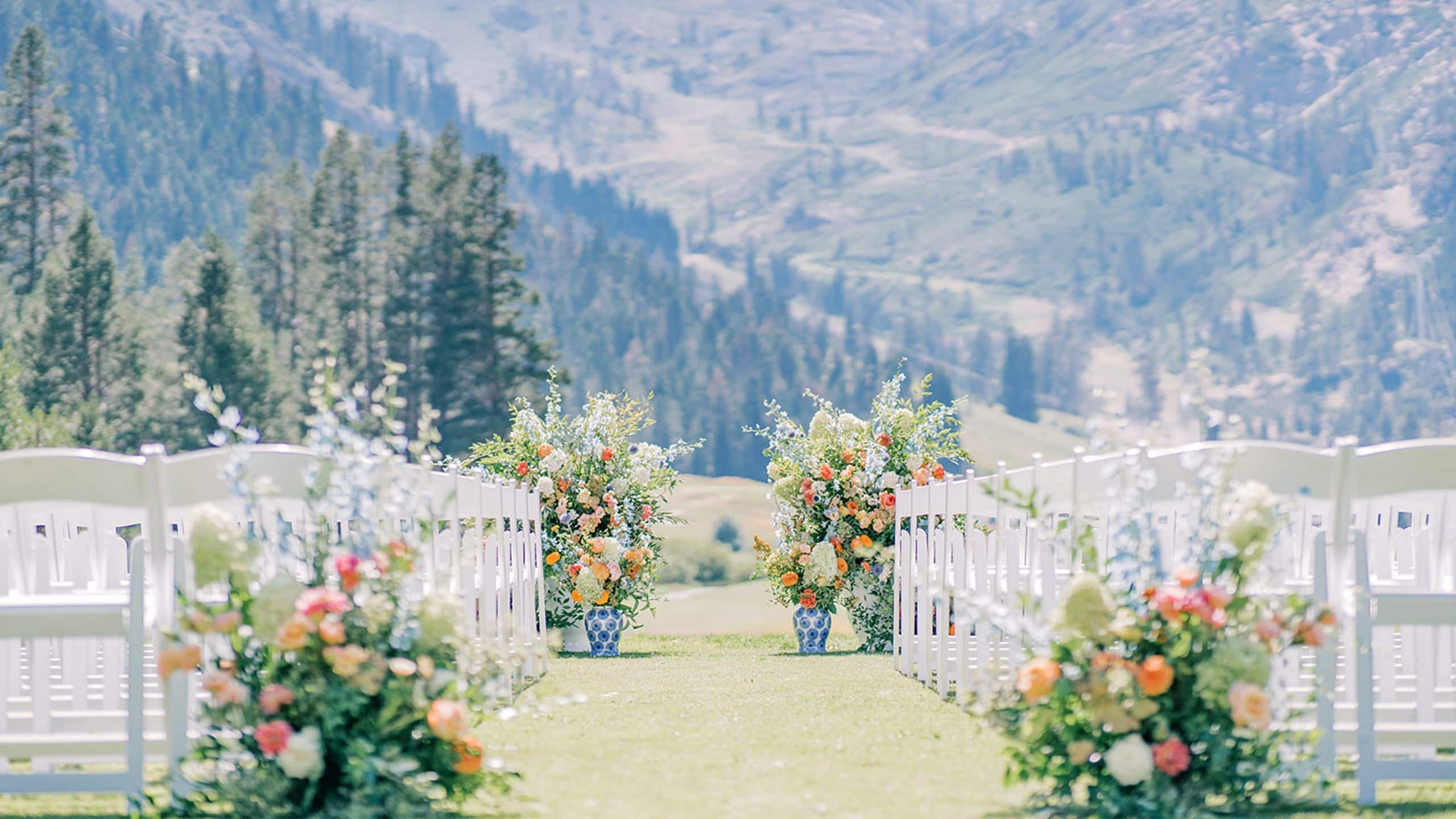 1 of 1 Everline Resort & Spa Wedding Ceremony Set Up With Mountains