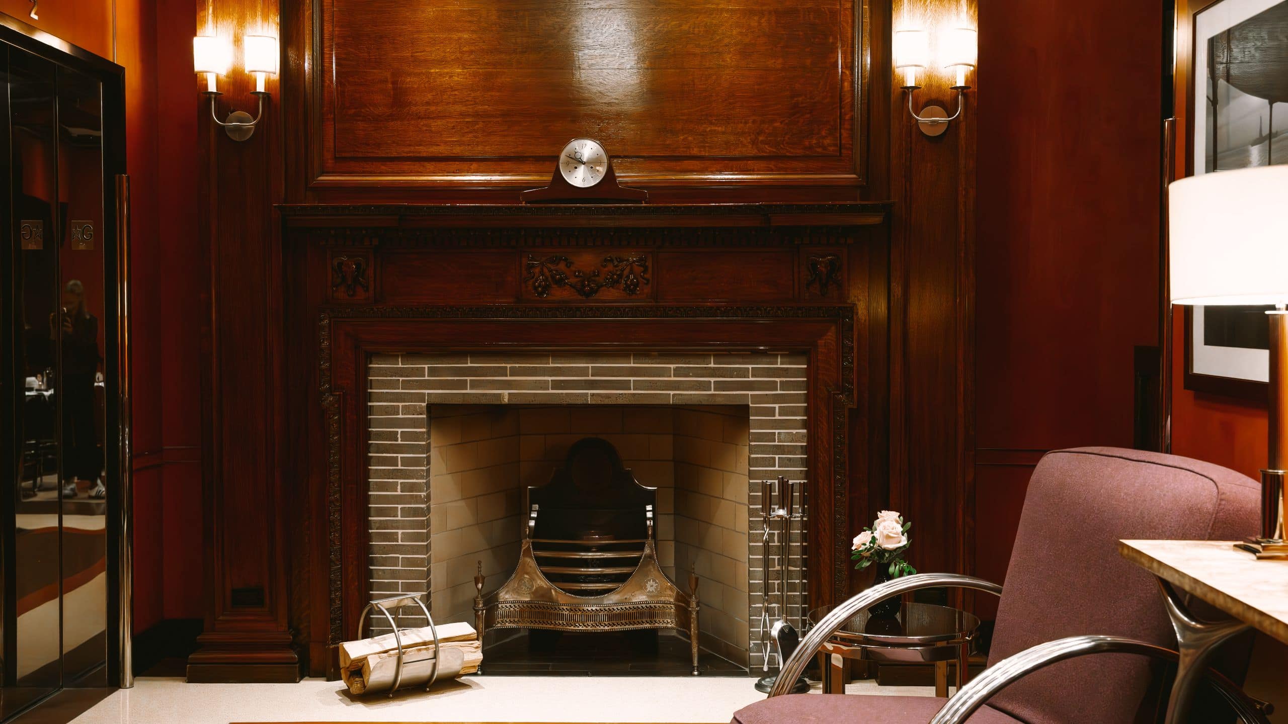 The Chatwal Chatwal Entrance Fireplace Lobby