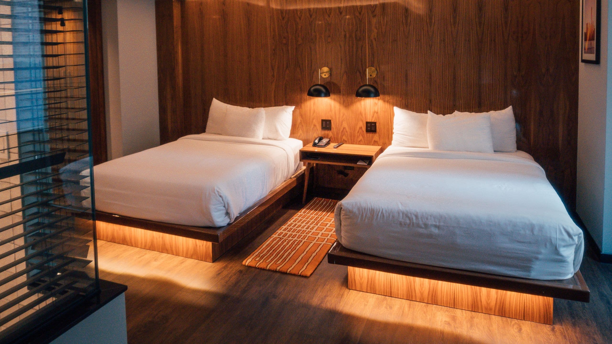 Grayson Hotel Double Double Bedroom Evening