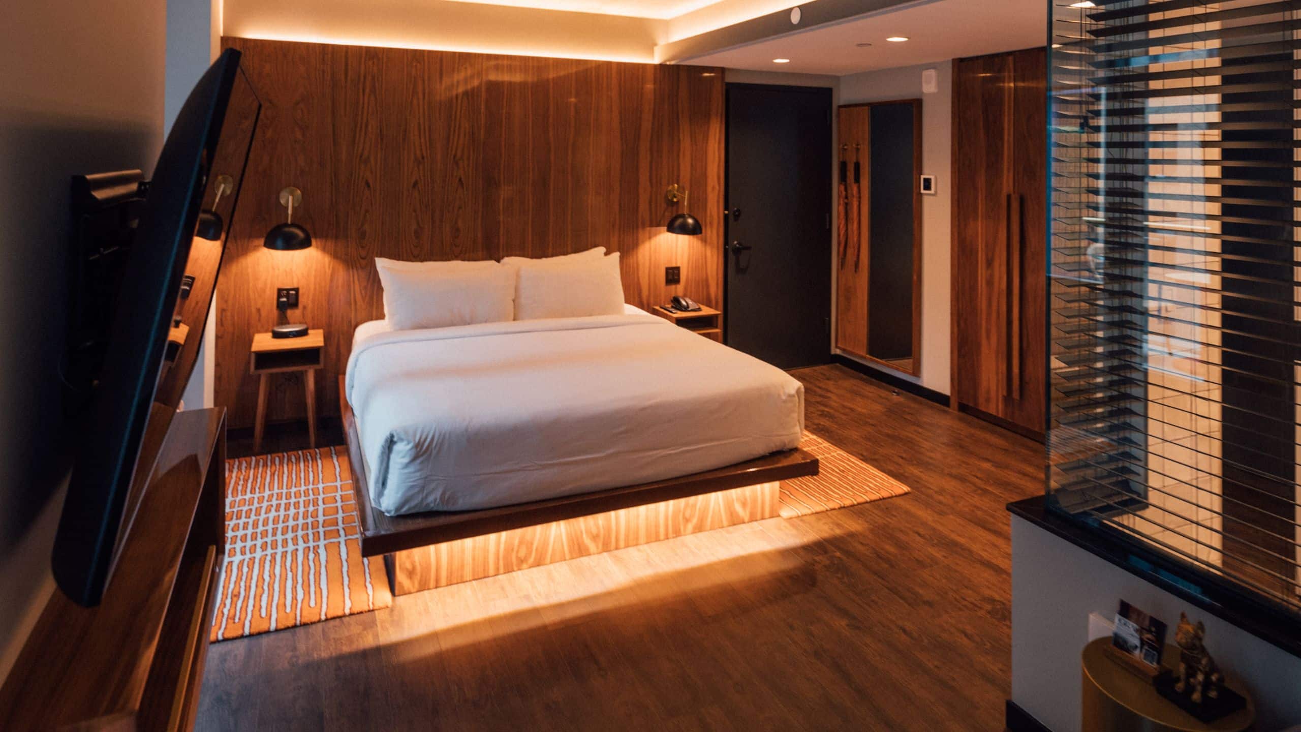 Grayson Hotel Suite Bedroom Evening