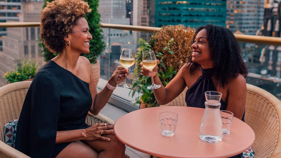 Wine Cheers Roof Guests