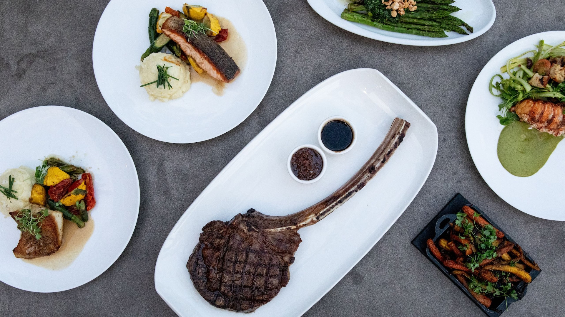 Hyatt Regency Huntington Beach Resort and Spa Watertable Dinner Spread