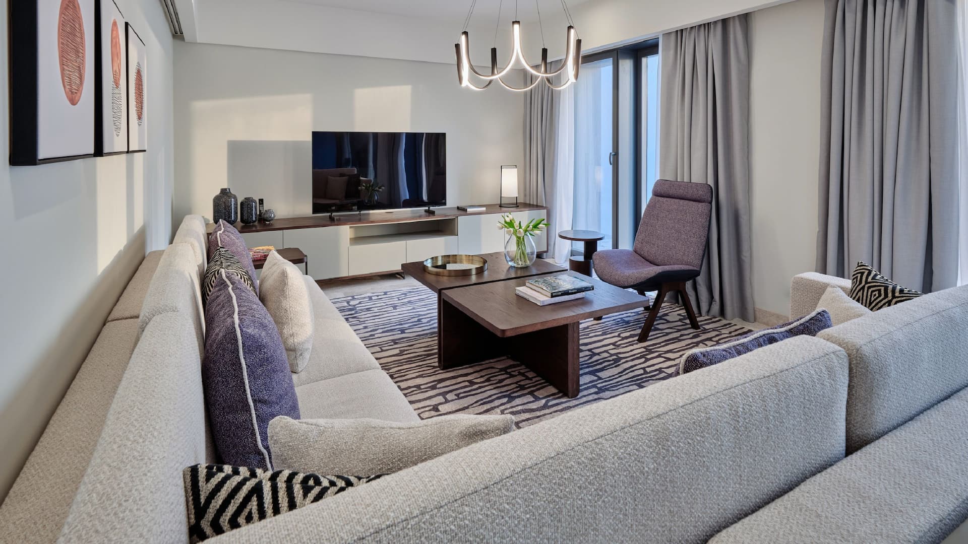 第 3，共 10 Grand Hyatt Kuwait Residences 4 Bedroom Apartment Living Room Upstairs