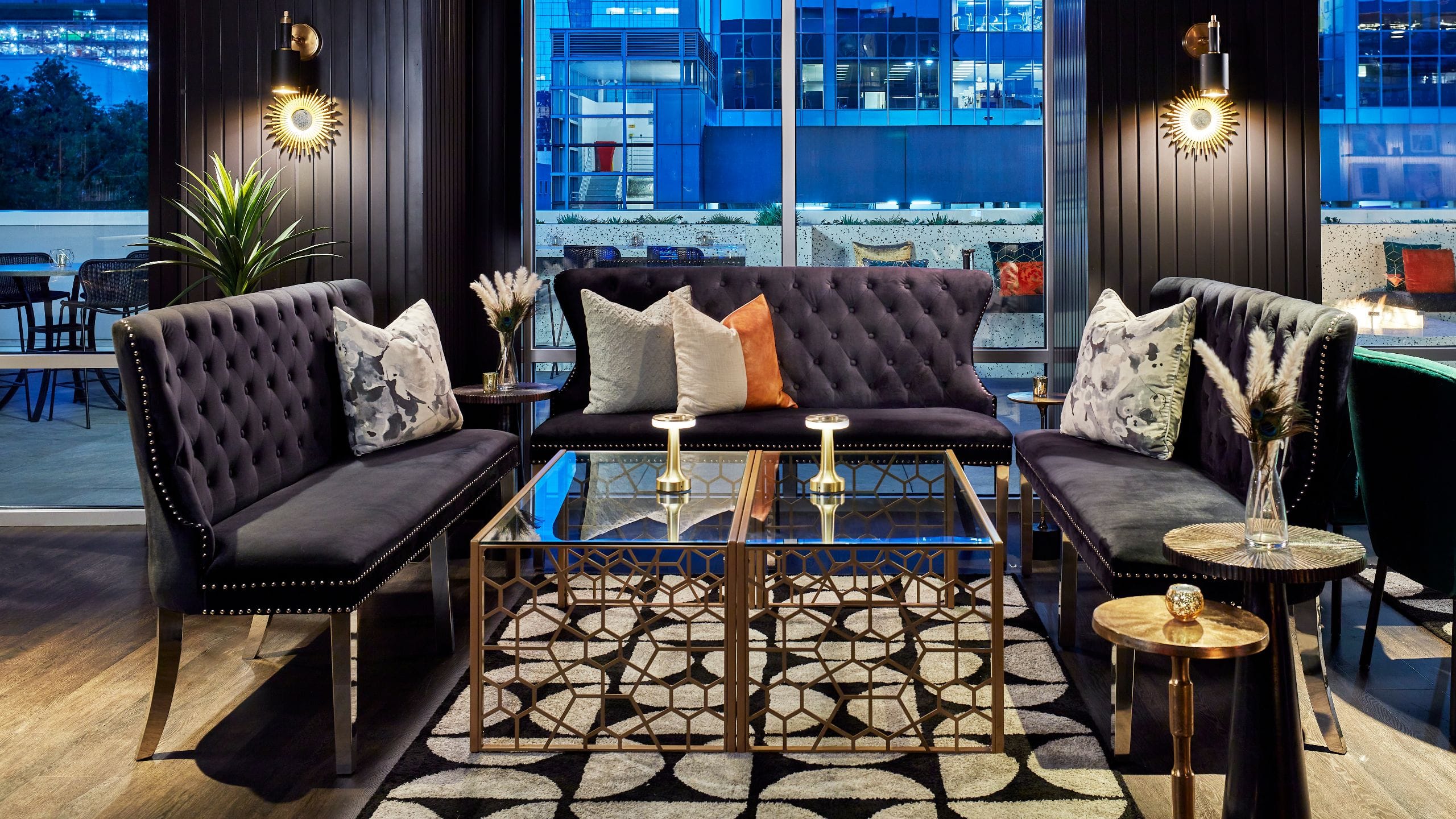 Hyatt Centric Downtown Sacramento Clayton Club Detail Seating