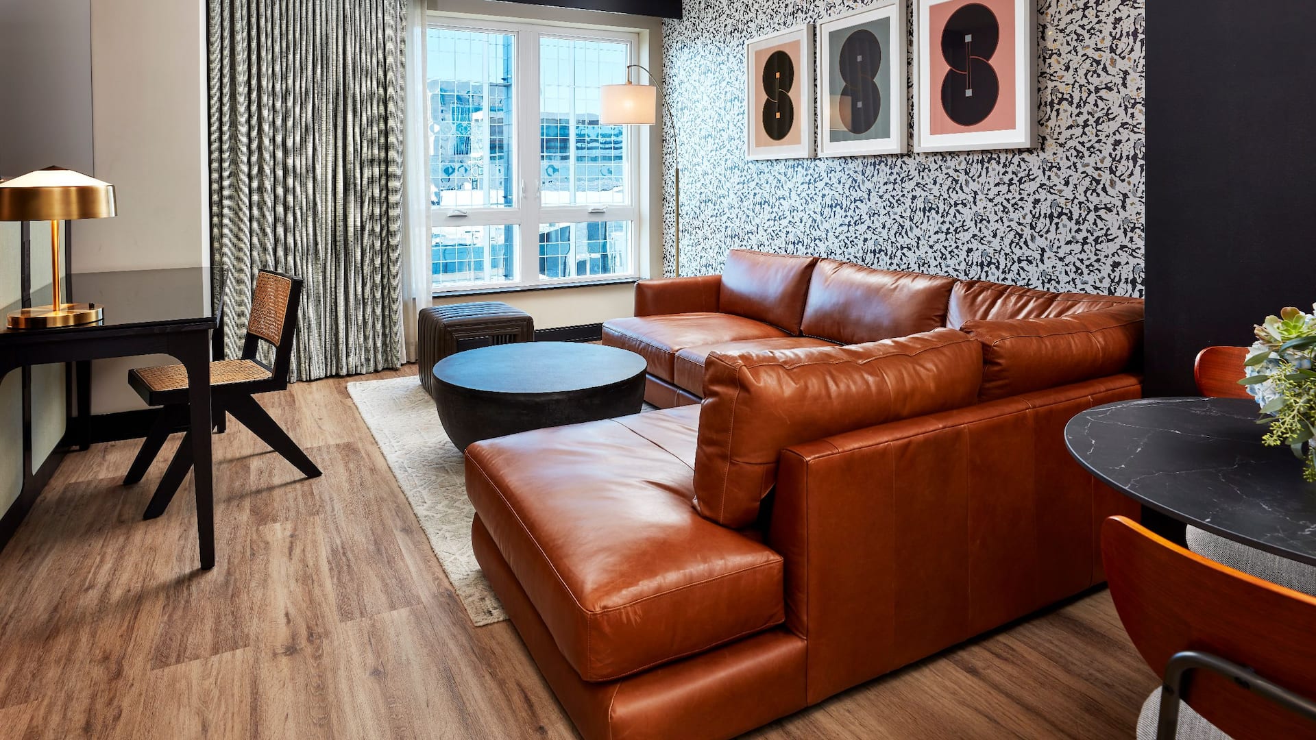 2/3 Hyatt Centric Downtown Sacramento King Suite City View Couch