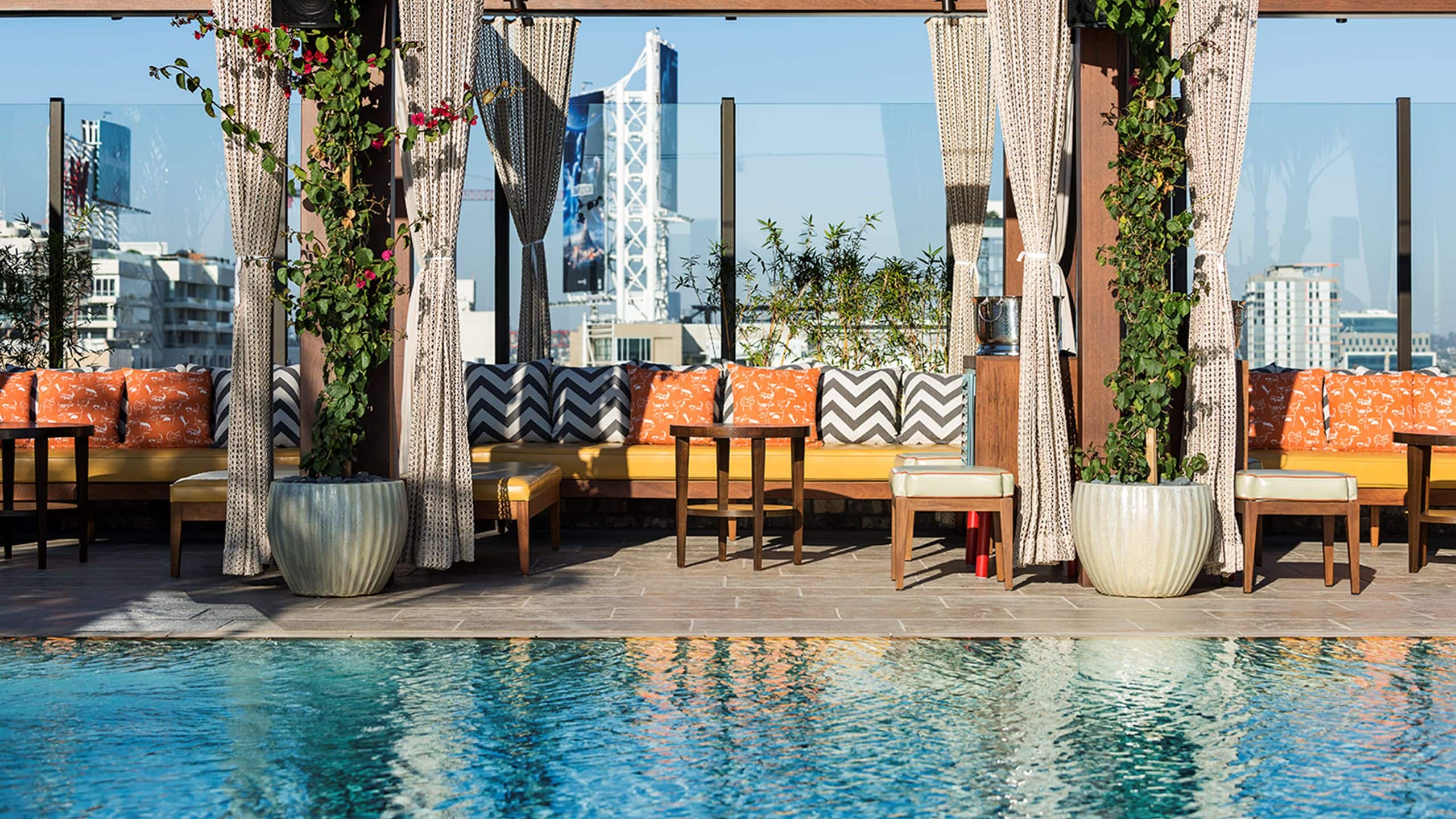 Dream Hollywood Cabanas And Pool In Daytime