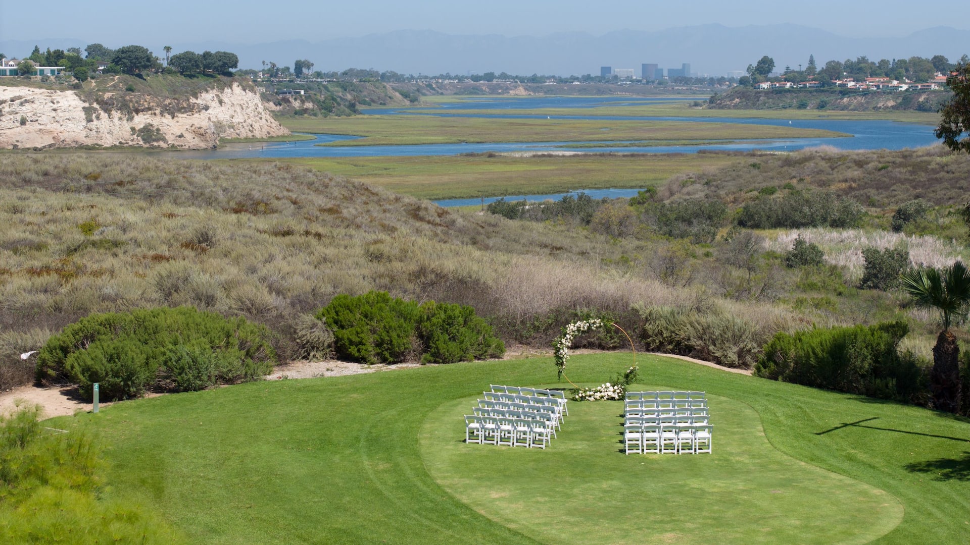 Hyatt Regency Newport Beach Golf Course Ceremony Aerial View