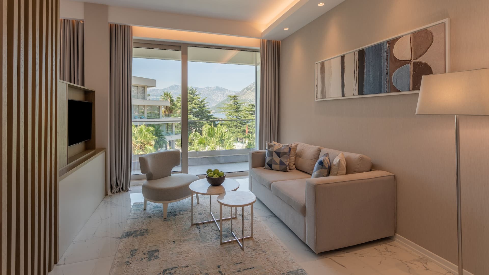 Hyatt Regency Kotor Bay Resort Queen Bed Seaview Deluxe Couch Living Room