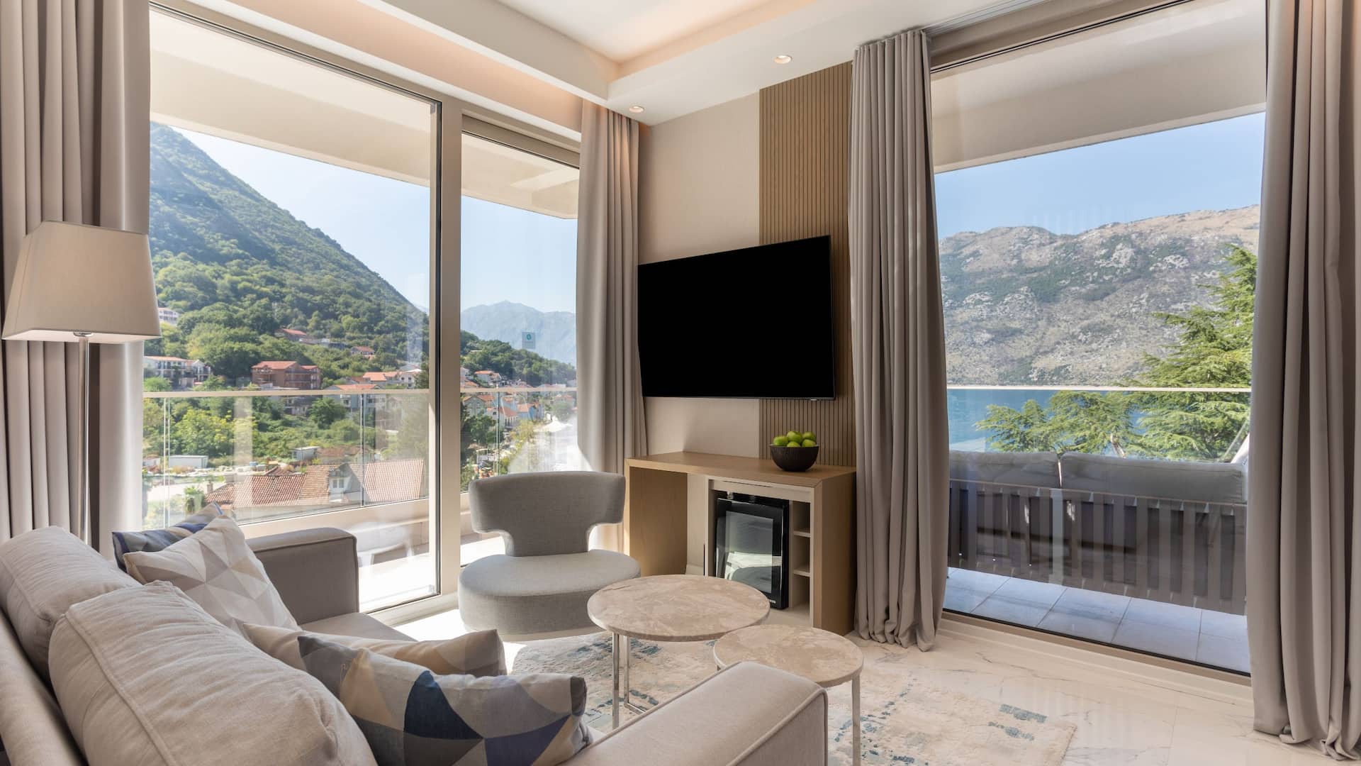 Hyatt Regency Kotor Bay Resort King Bed Sea View Hot Tub Terrace Deluxe Living Area