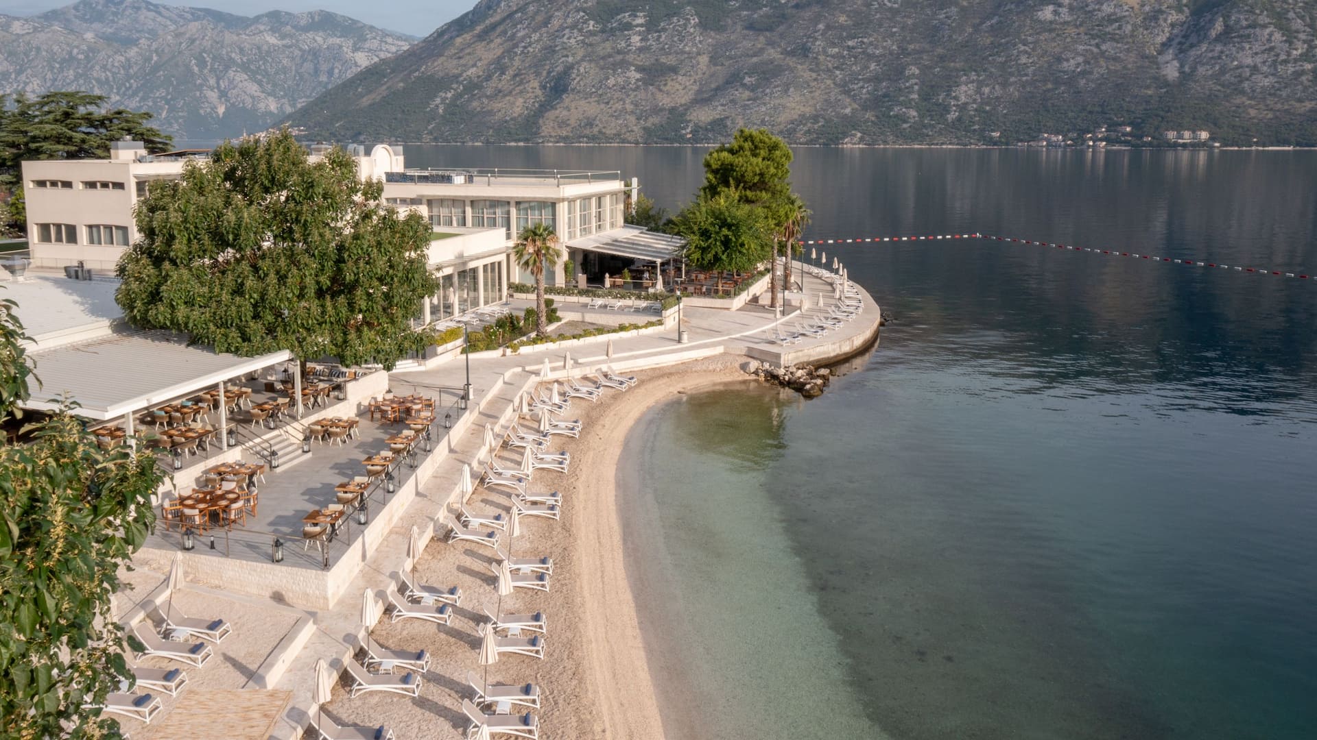 Hyatt Regency Kotor Bay Resort Ole Beach Restaurant Beach Aerial