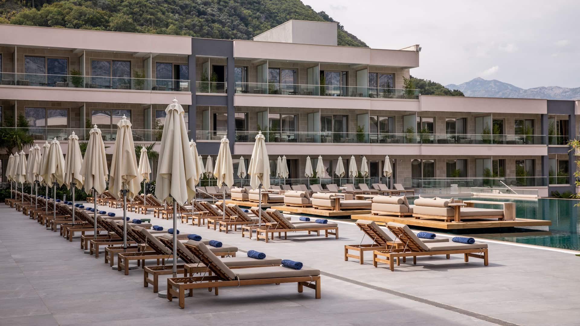 Hyatt Regency Kotor Bay Resort Bliss Pool Bar Pool Side Lounge Chairs
