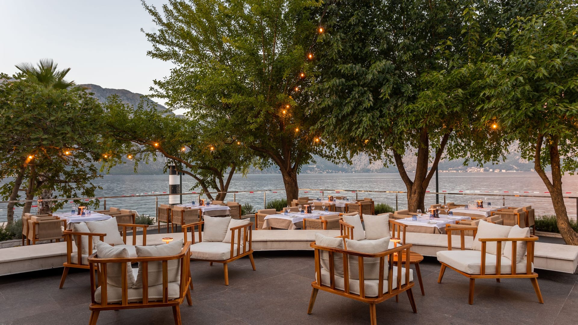 Hyatt Regency Kotor Bay Resort Lighthouse Restaurant Terrace Sitting Area