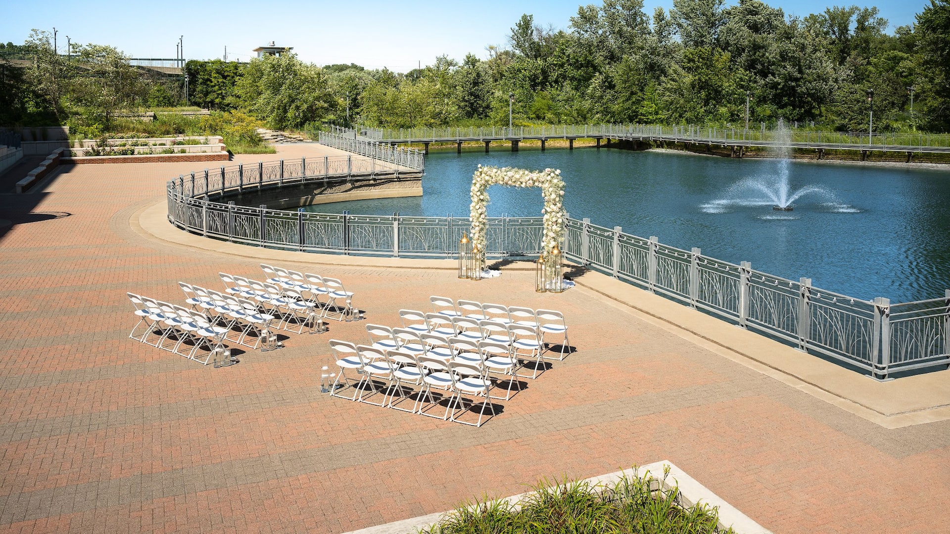 Hyatt Regency Coralville Hotel & Conference Center Wedding East Terrace View