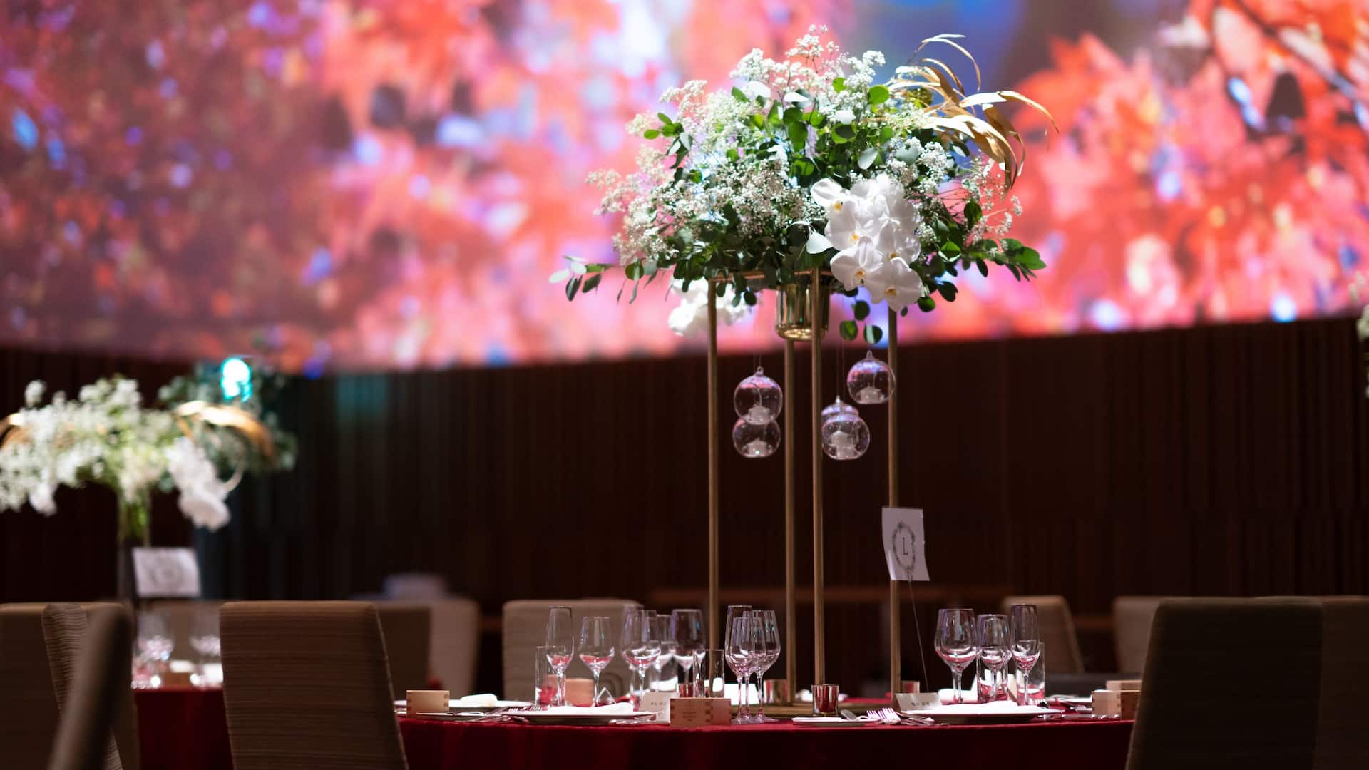 Hyatt Regency Kyoto Wedding Flower And Table Set Red