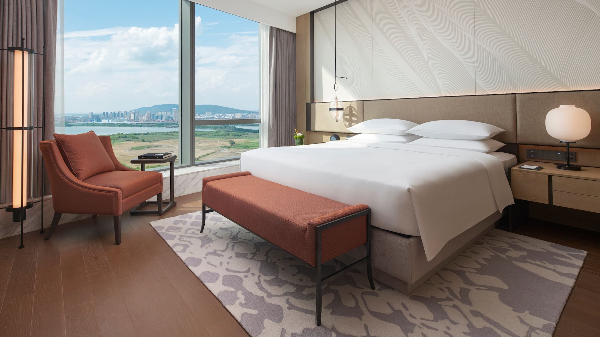 Hyatt Regency Changshu Kuncheng Lake One King Lake View Suite Bedroom