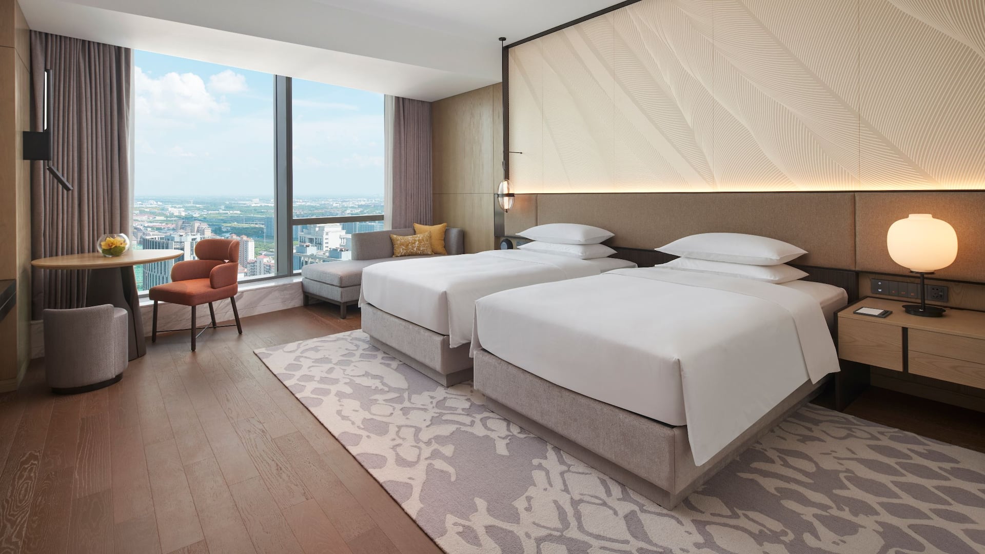 1 of 2 Hyatt Regency Changshu Kuncheng Lake Two Twin Beds Bedroom City View