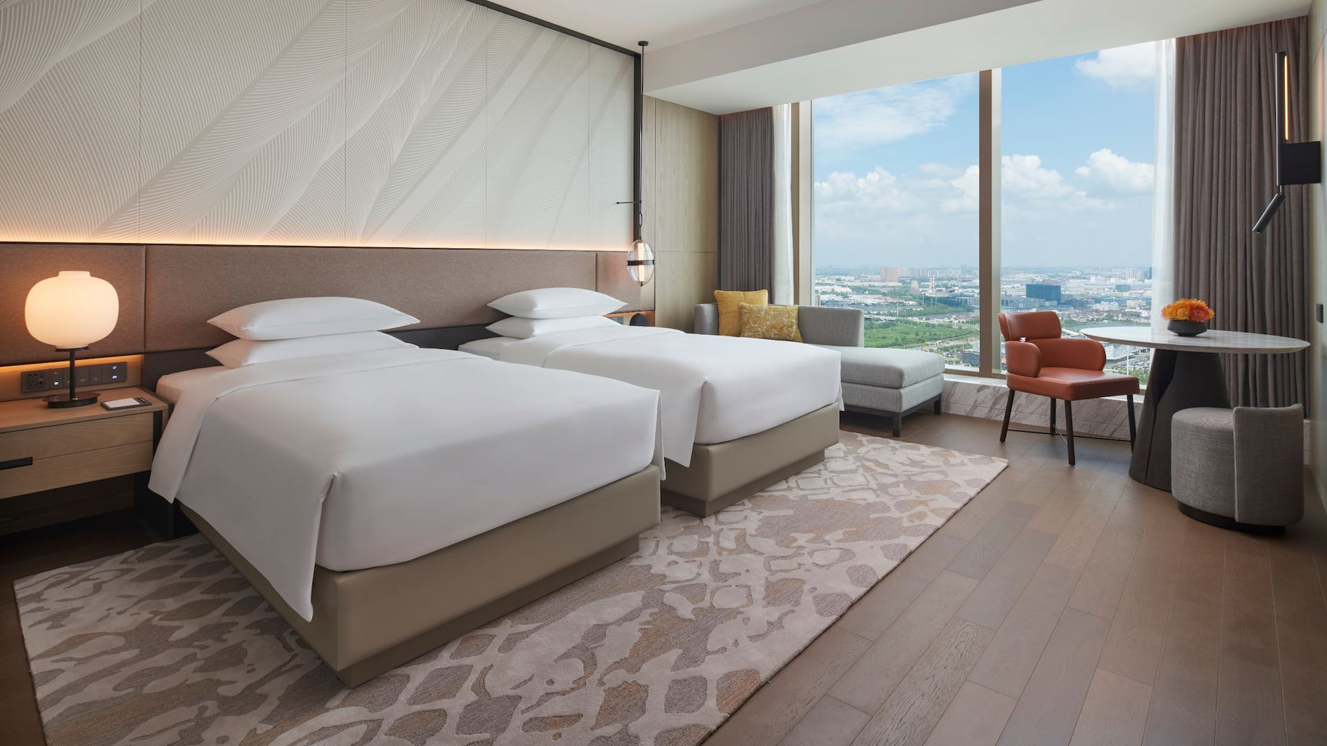 1 of 1 Hyatt Regency Changshu Kuncheng Lake Two Twin Beds Club Access Bedroom City View