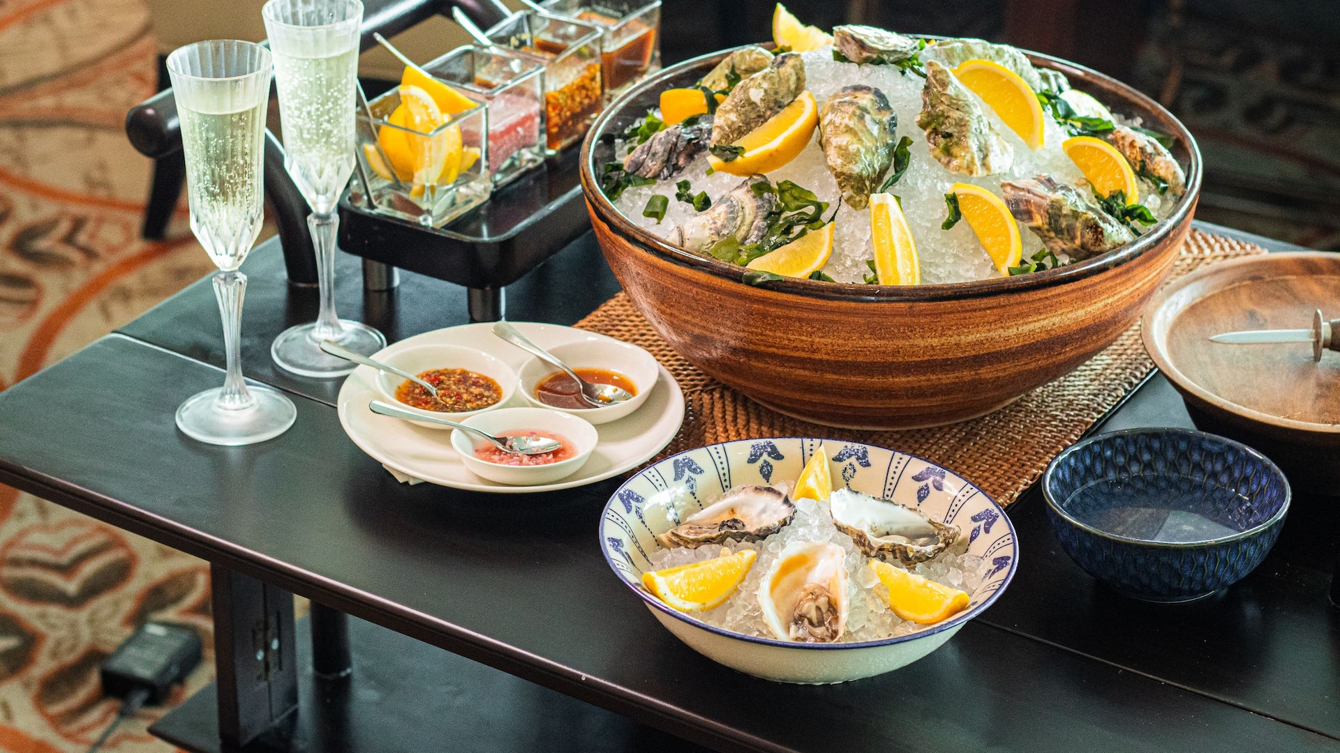 Grand Hyatt Jakarta Sunset Aperitivo Oysters Wide