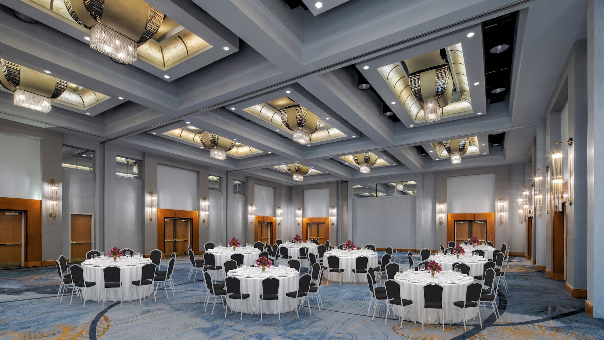 Hyatt Regency Chesapeake Bay Golf Resort, Spa and Marina Choptank Ballroom Rounds Setup Angle