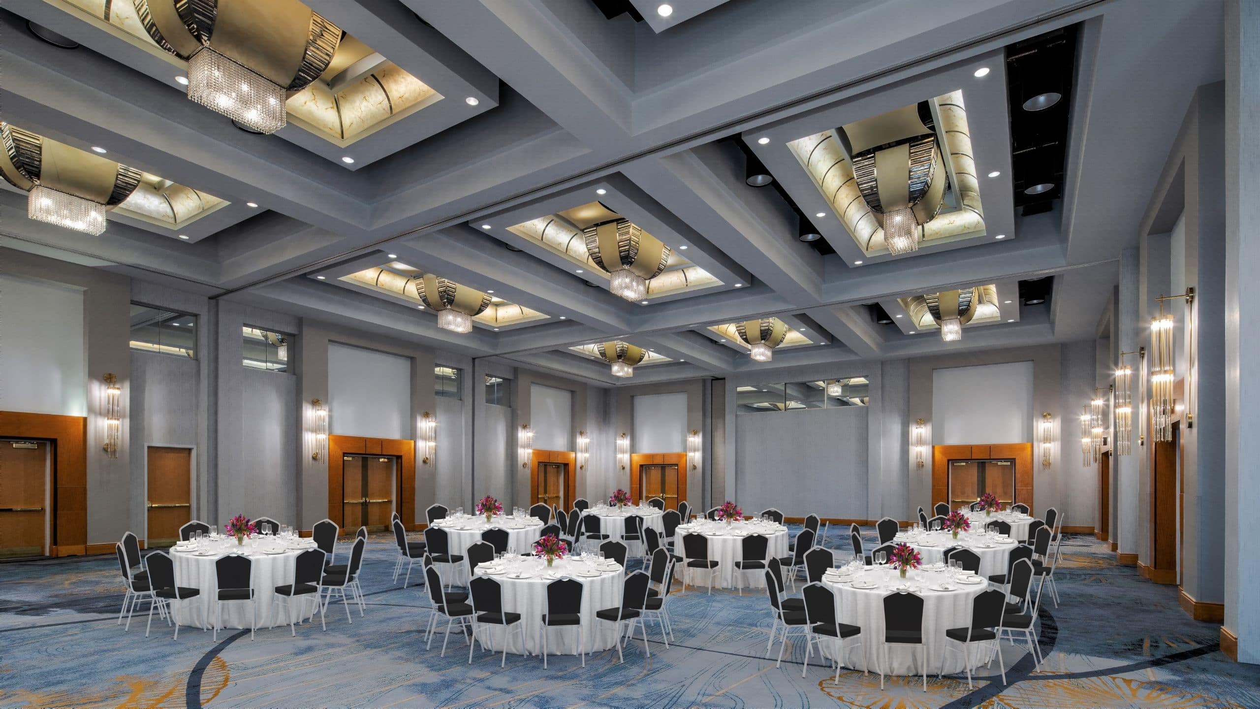 Hyatt Regency Chesapeake Bay Golf Resort, Spa and Marina Choptank Ballroom Rounds Setup Angle