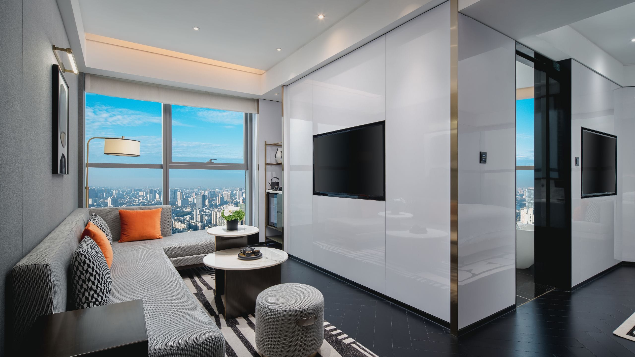 The Langbo Chengdu One Bedroom Suite Living Room