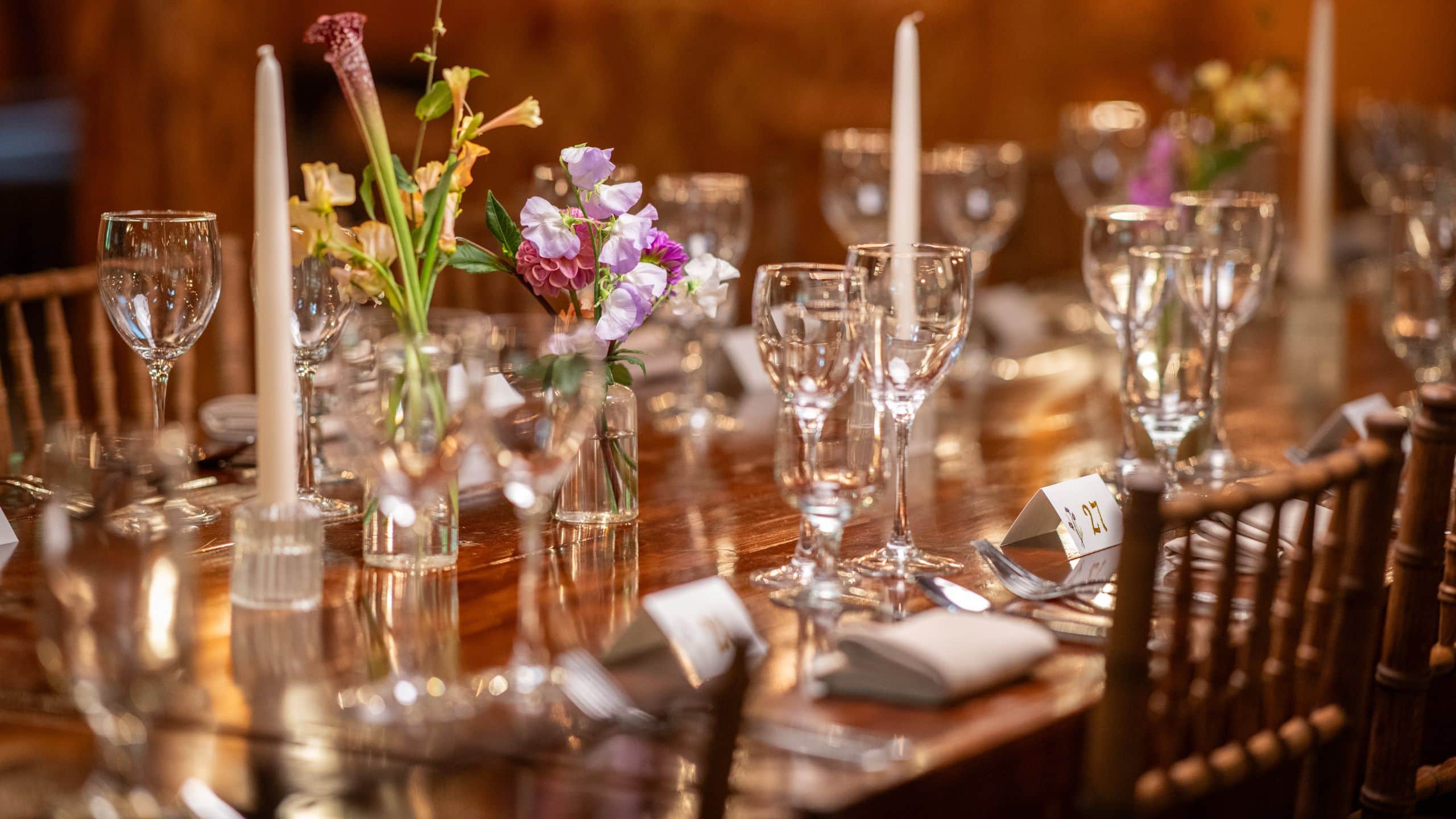 The Chatwal Lodge Wedding Reception Dining Table Dinnerware