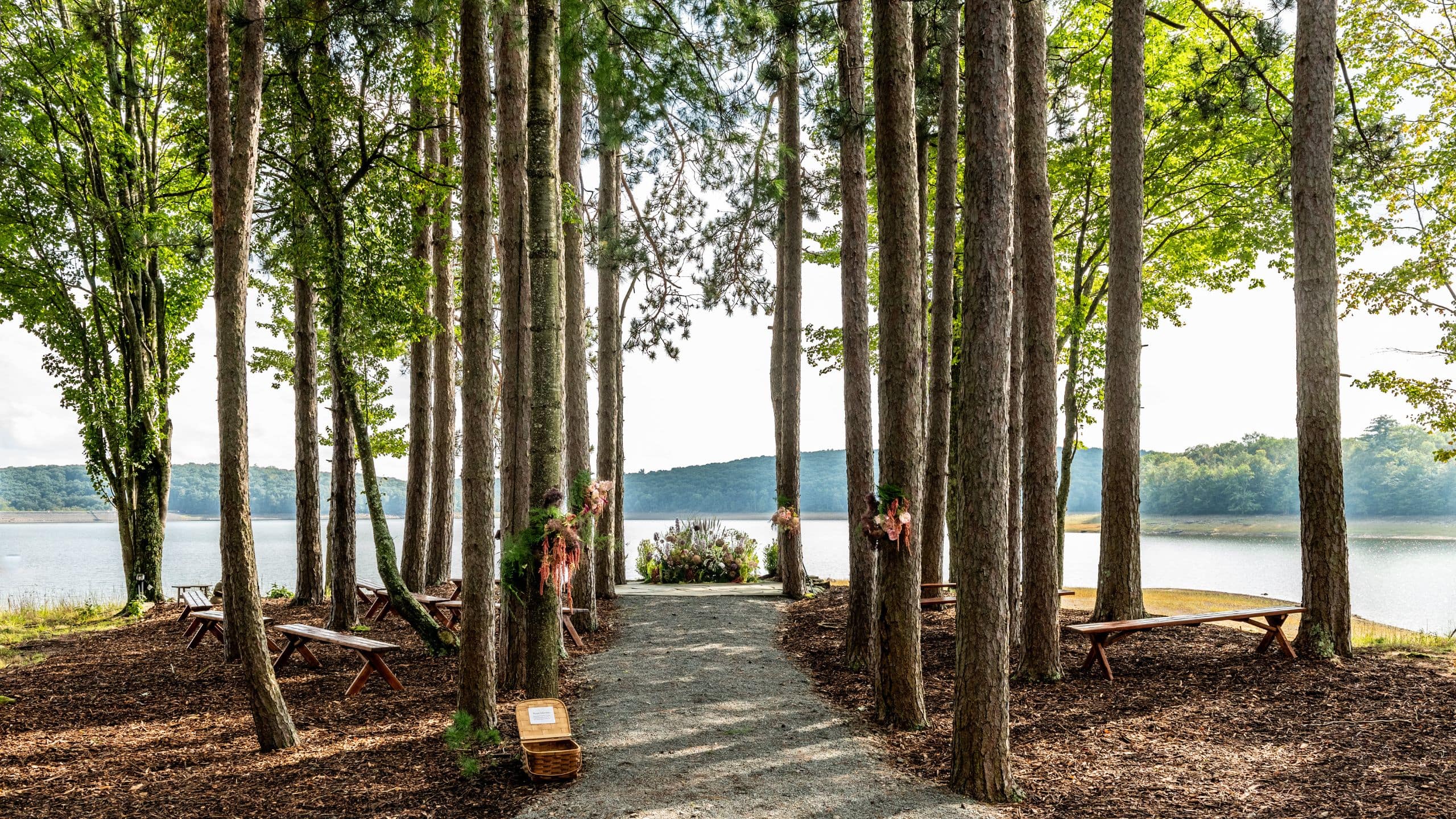 The Chatwal Lodge Wedding Ceremony Setup Lake View