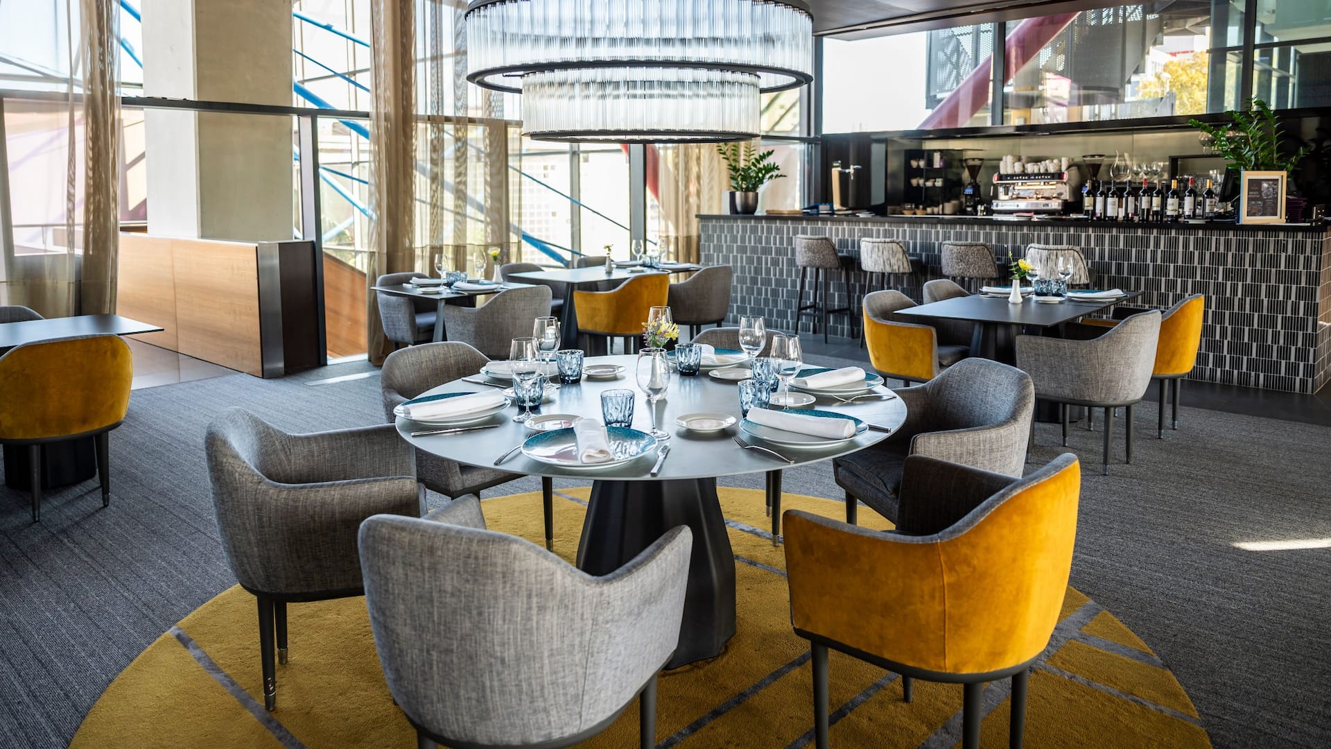 Hyatt Regency Barcelona Tower Terrum Restaurant Dining Table