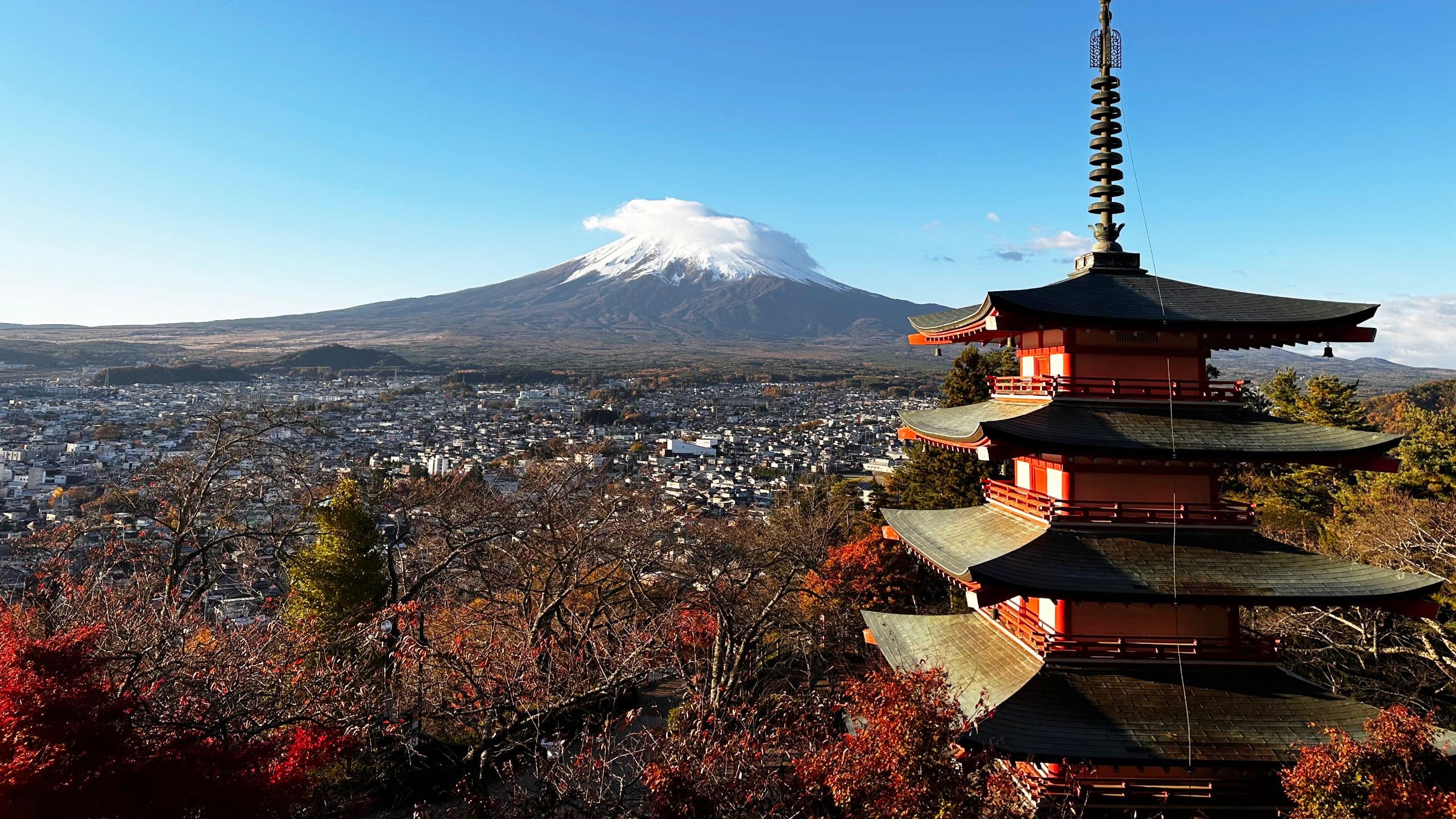 Fuji Speedway Hotel Destination Mount Fuji Yamanashi Chureito Pagoda Autumn