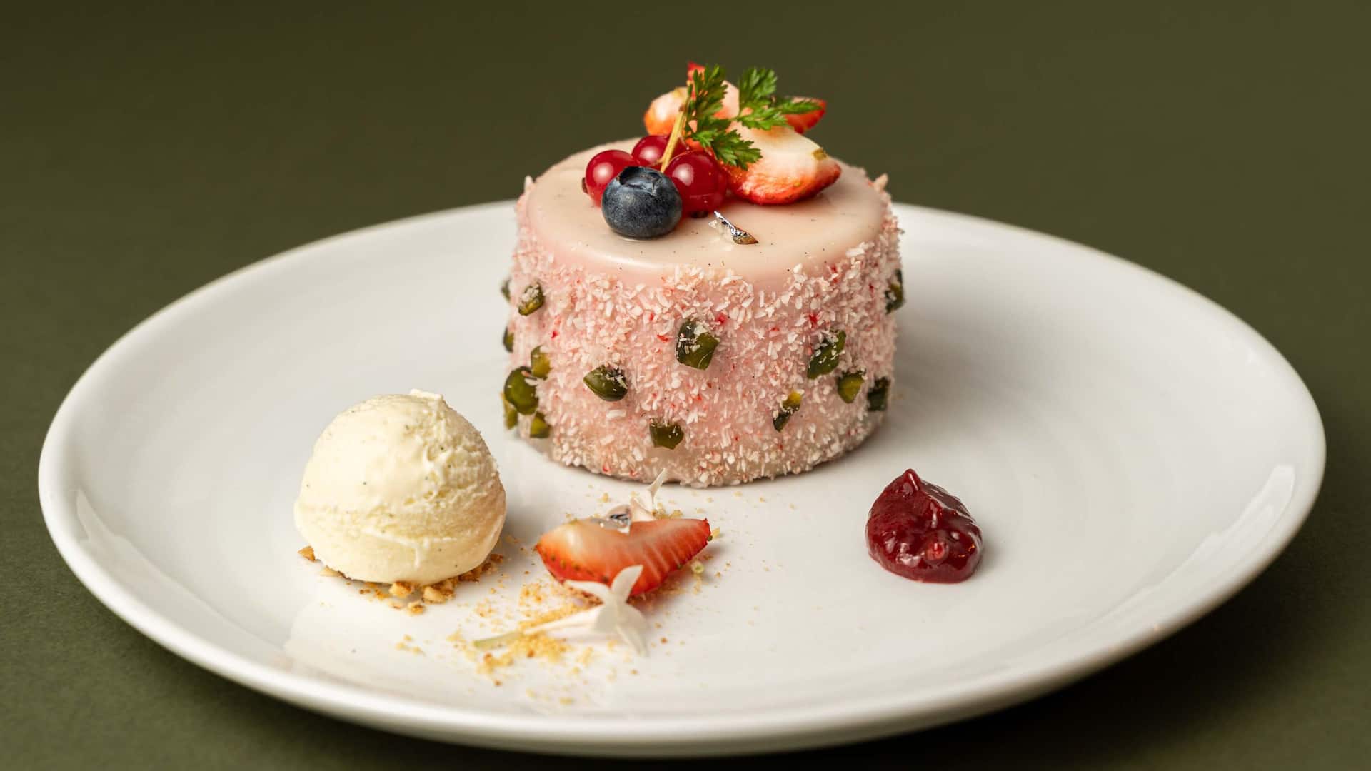 Hyatt Regency Hakone Resort and Spa Living Room Strawberry Raspberry Cake Vanilla Ice Cream
