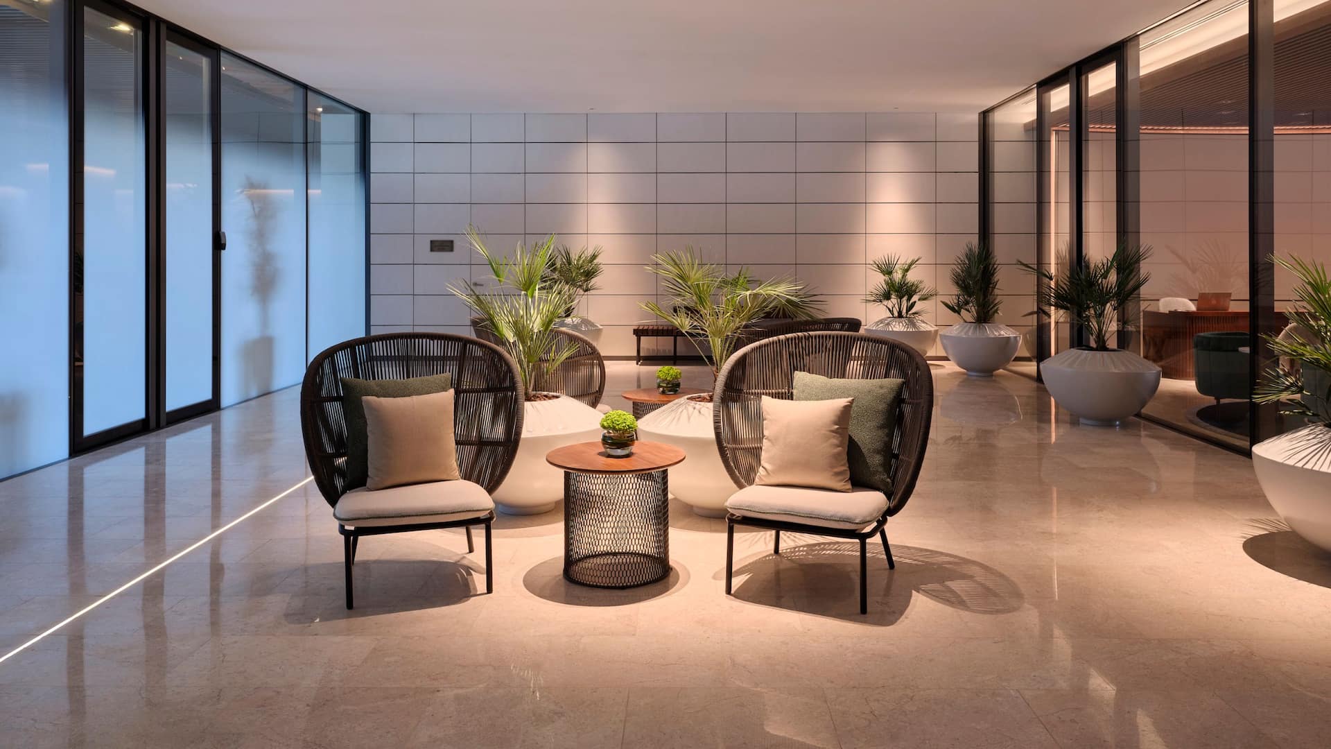Grand Hyatt Kuwait Residences Lobby Courtyard Seating