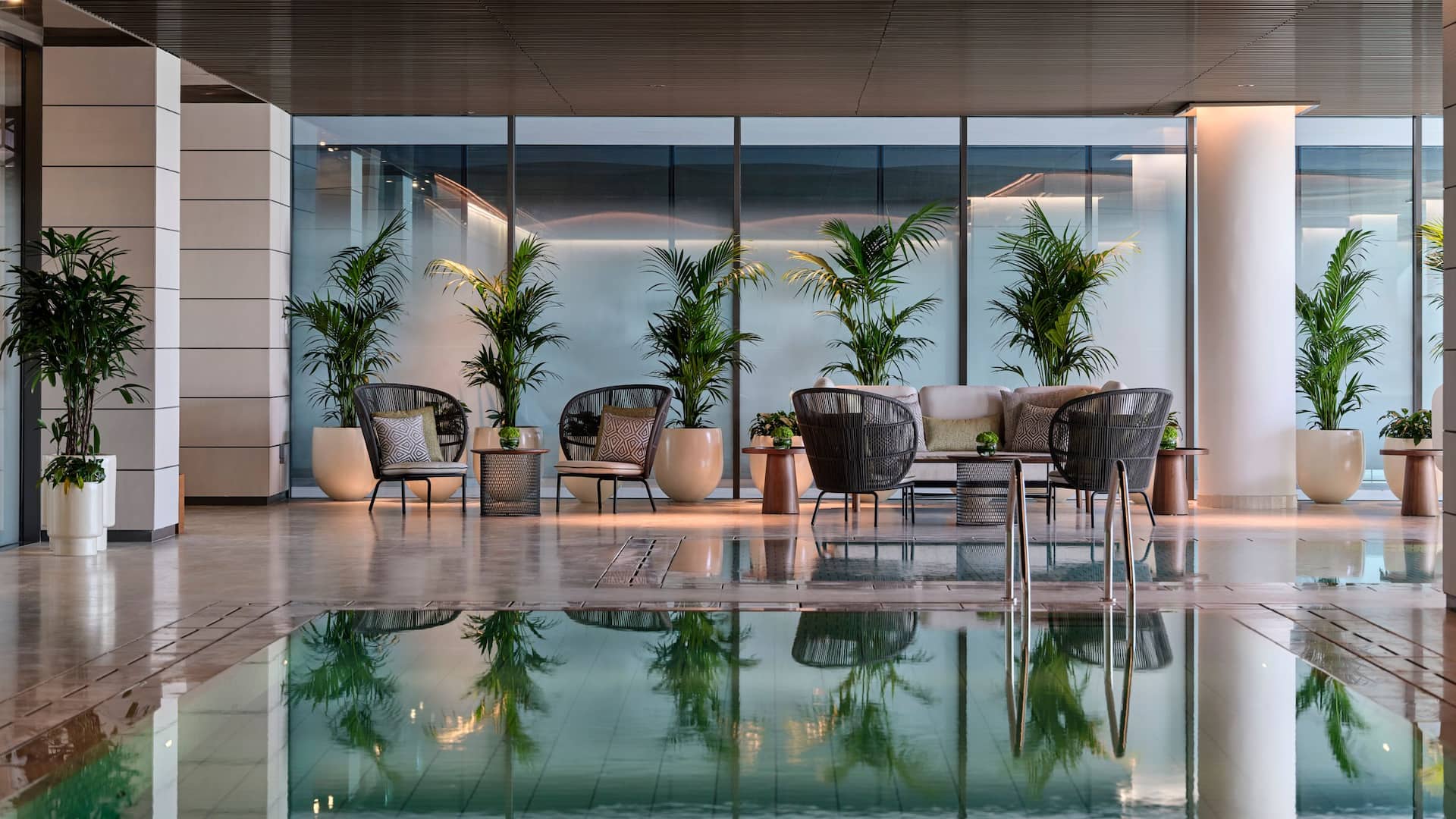 Grand Hyatt Kuwait Residences Pool Seating Area