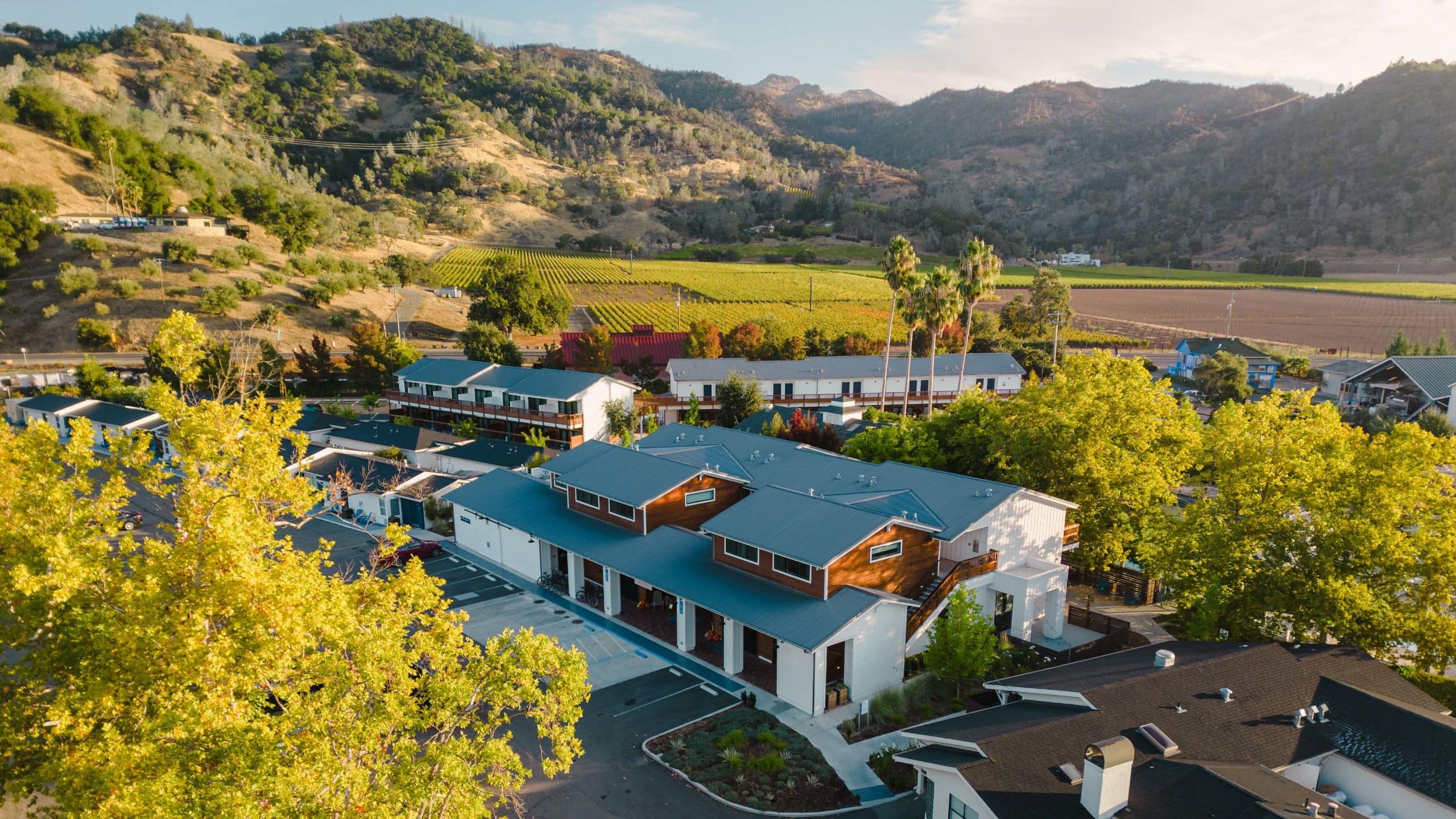 Calistoga Motor Lodge & Spa Birds Eye View Property Entrance
