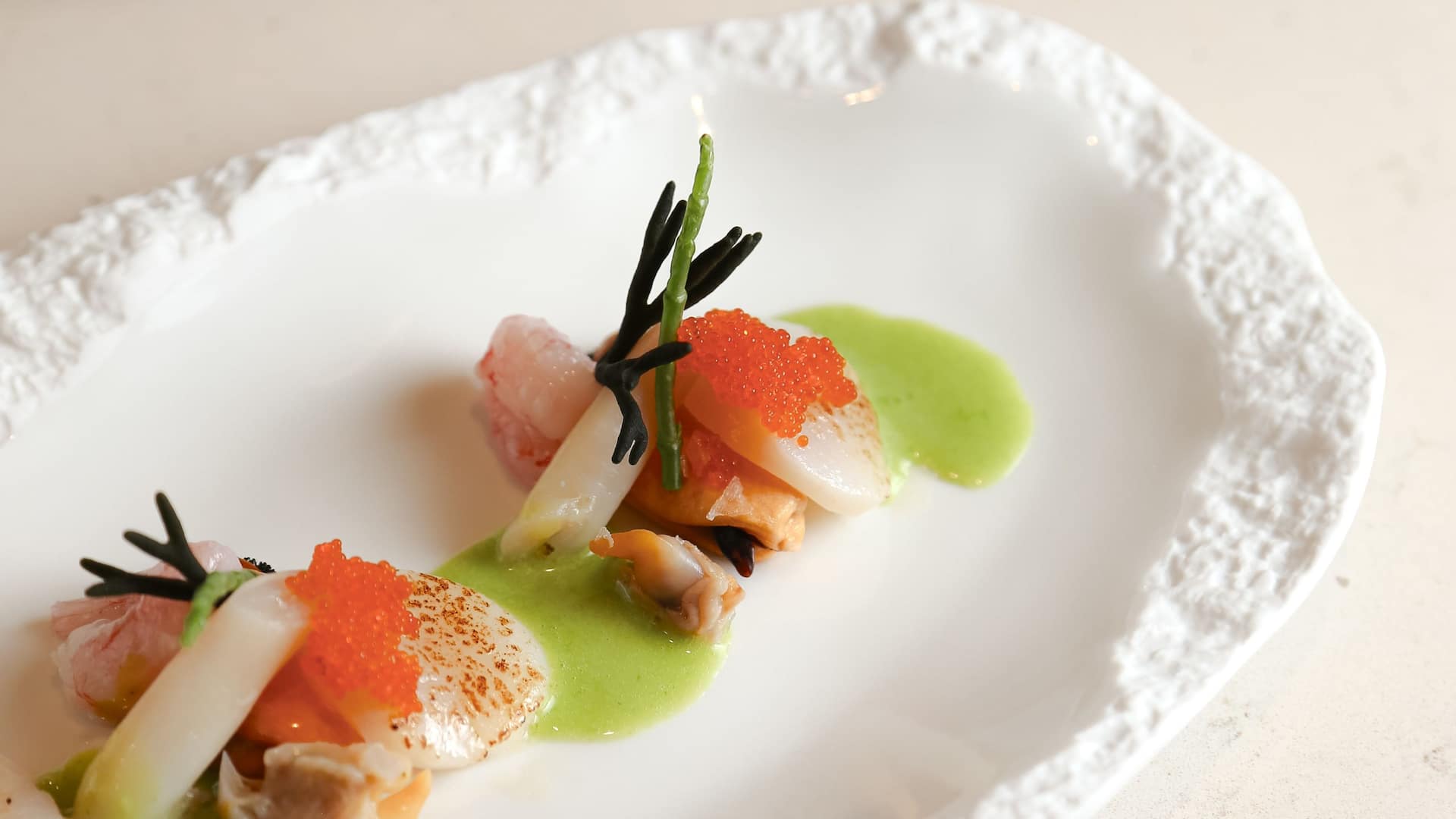 Hyatt Regency Hesperia Madrid Seafood Liquid Salad