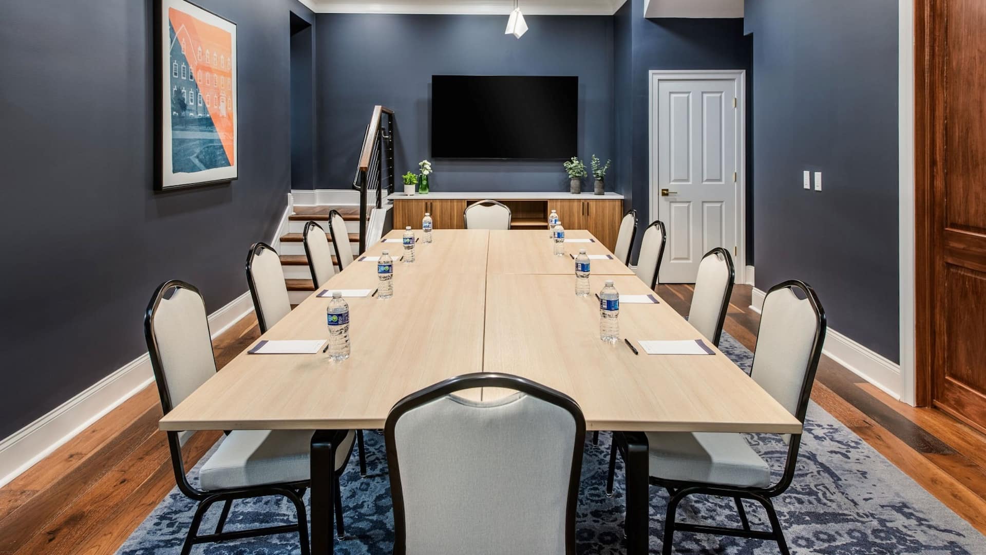 2 of 3 Hyatt Place Newark / Main Street Meeting Room Conference With Television